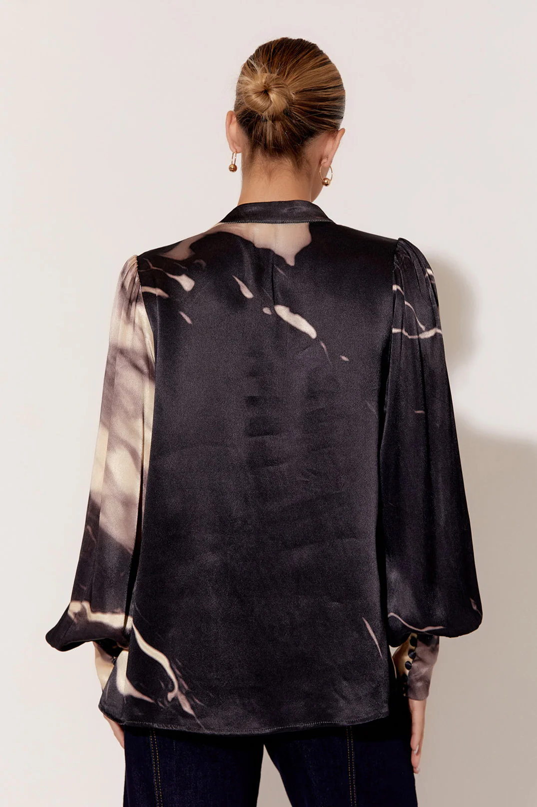 Adorne Samantha Marble Satin Shirt - Image 8