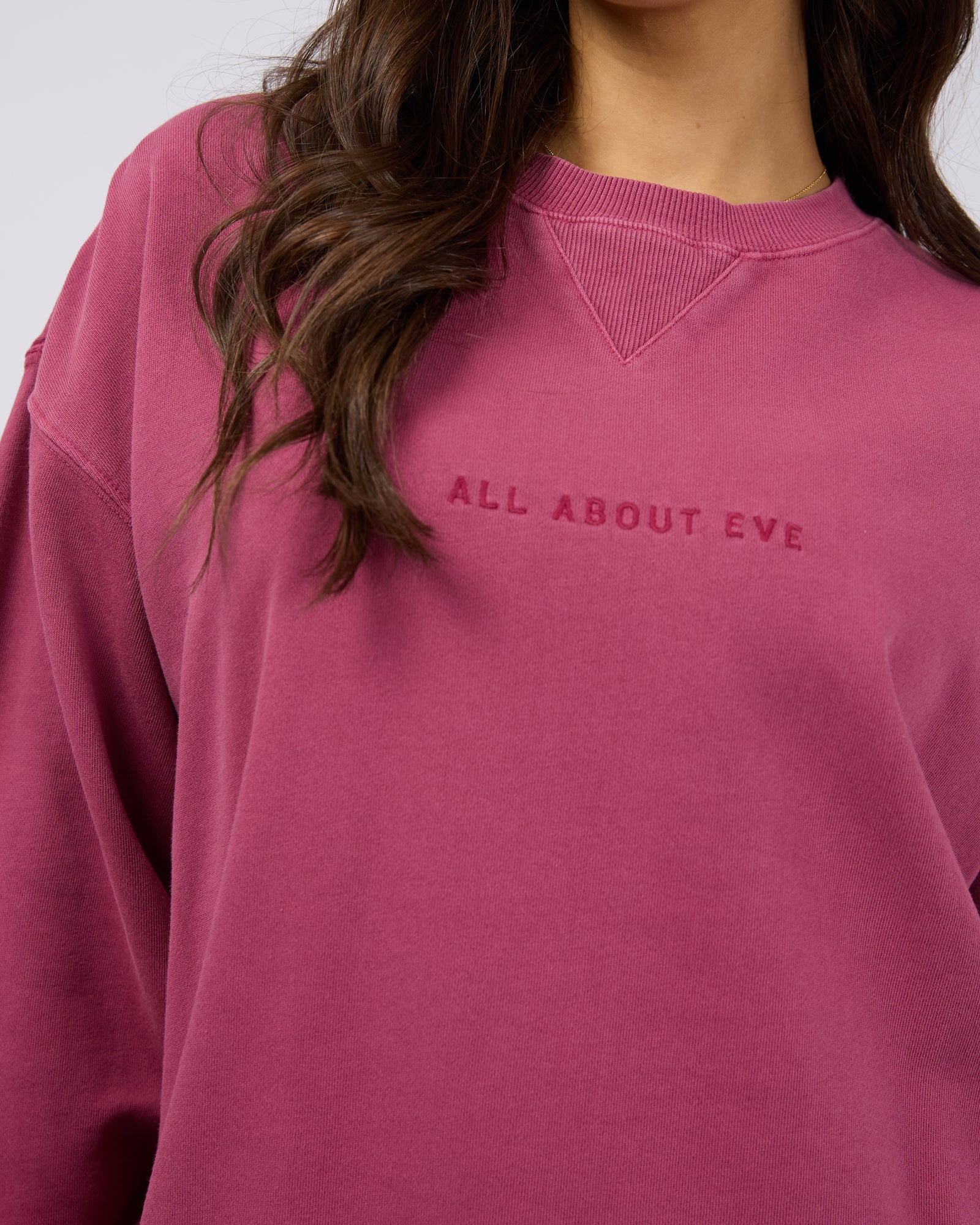 All About Eve AAE Washed Relaxed Crew Blush - Image 3