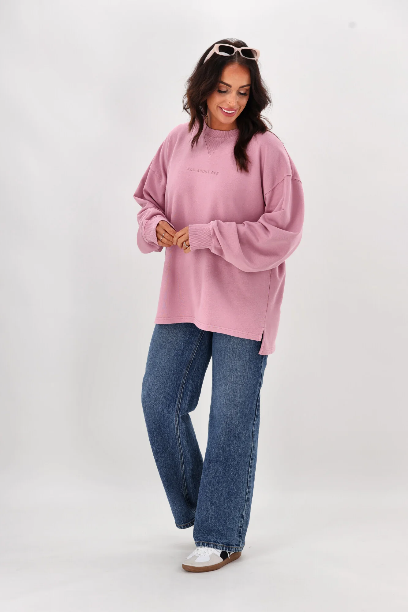 All About Eve AAE Washed Relaxed Crew Quartz Pink - Image 3