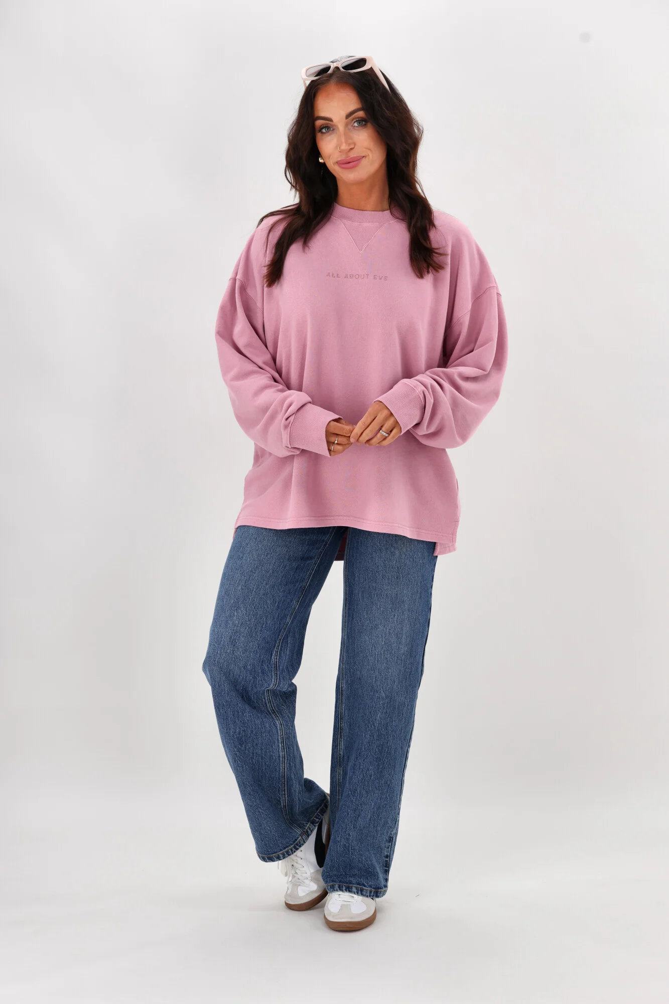 All About Eve AAE Washed Relaxed Crew Quartz Pink - Image 5