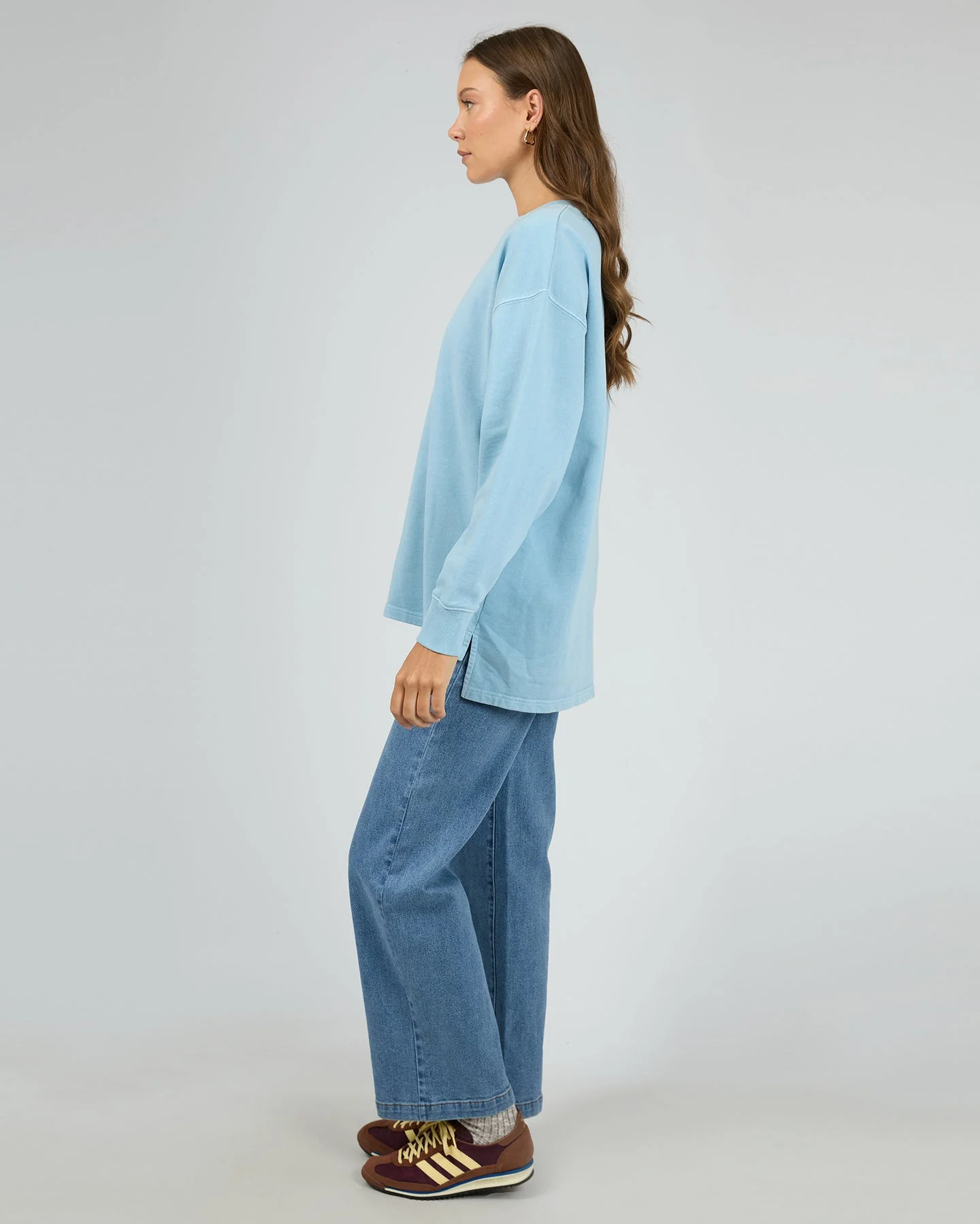 All About Eve AAE Washed Relaxed Crew Vintage Blue - Image 5