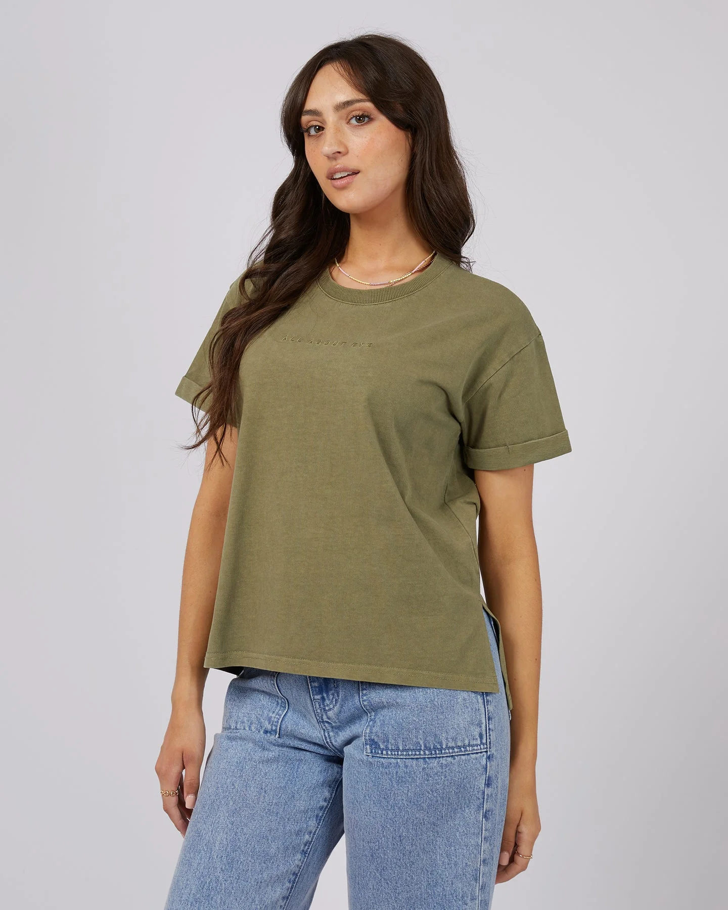 All About Eve AAE Washed Tee Khaki - Image 3