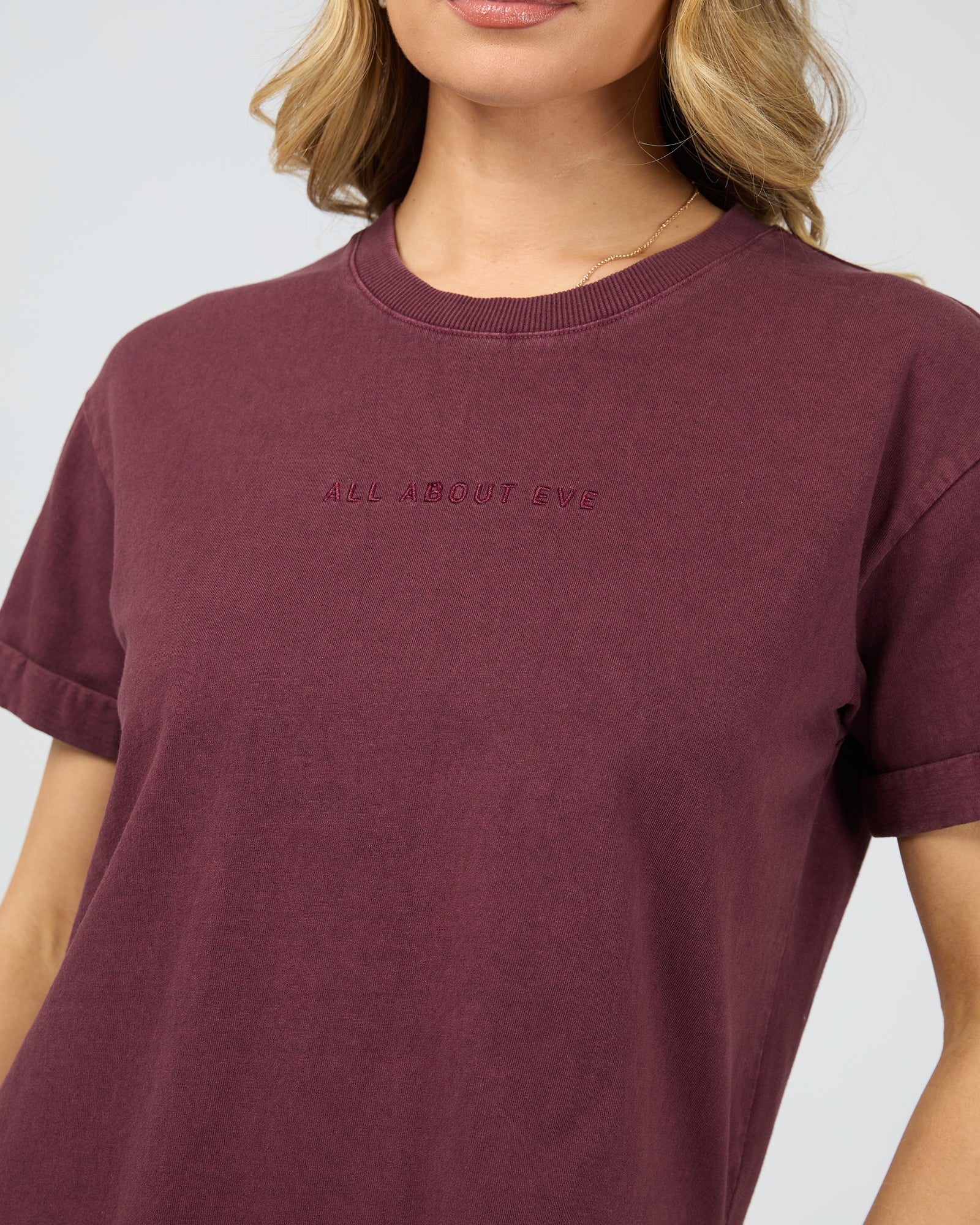 All About Eve AAE Washed Tee Wine - Image 3