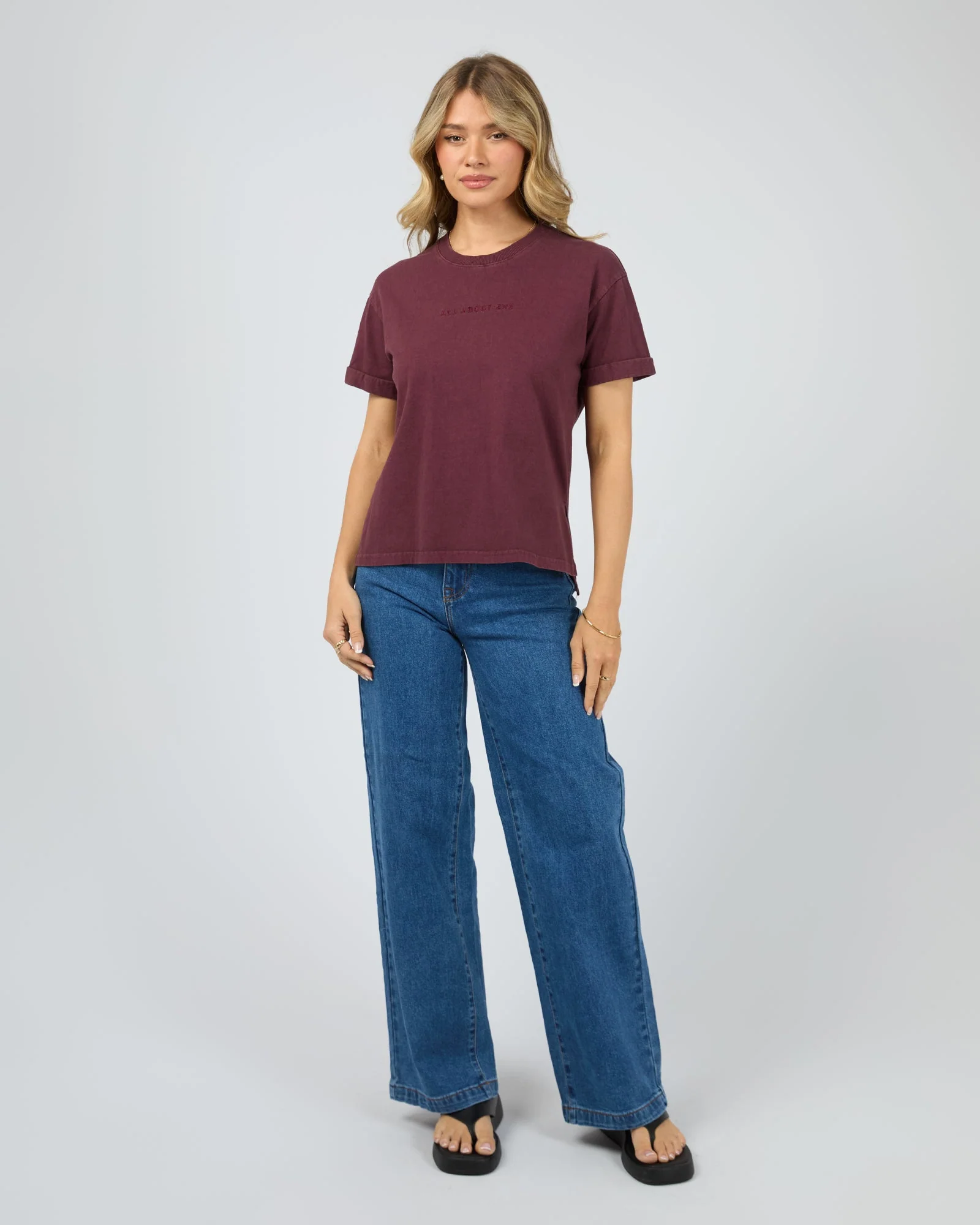 All About Eve AAE Washed Tee Wine - Image 4