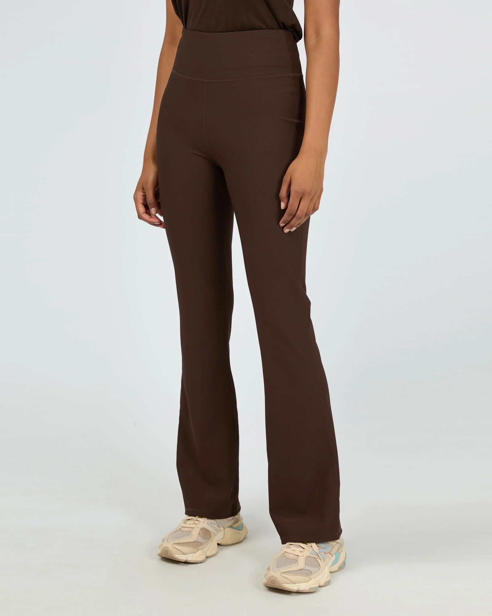 All About Eve Active Rib Flare Legging Brown - Image 4
