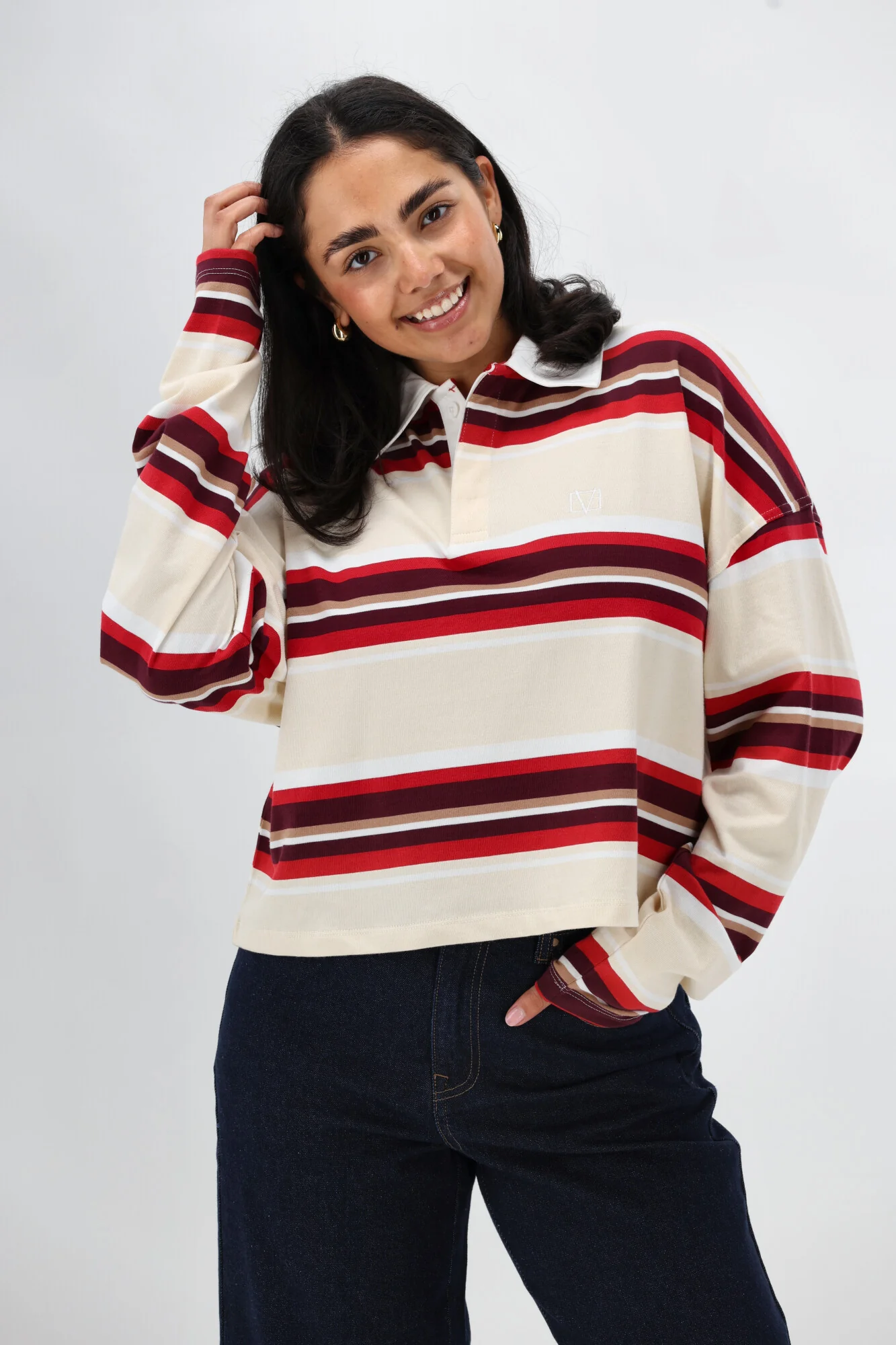All About Eve Addison Rugby Top Berry - Image 3