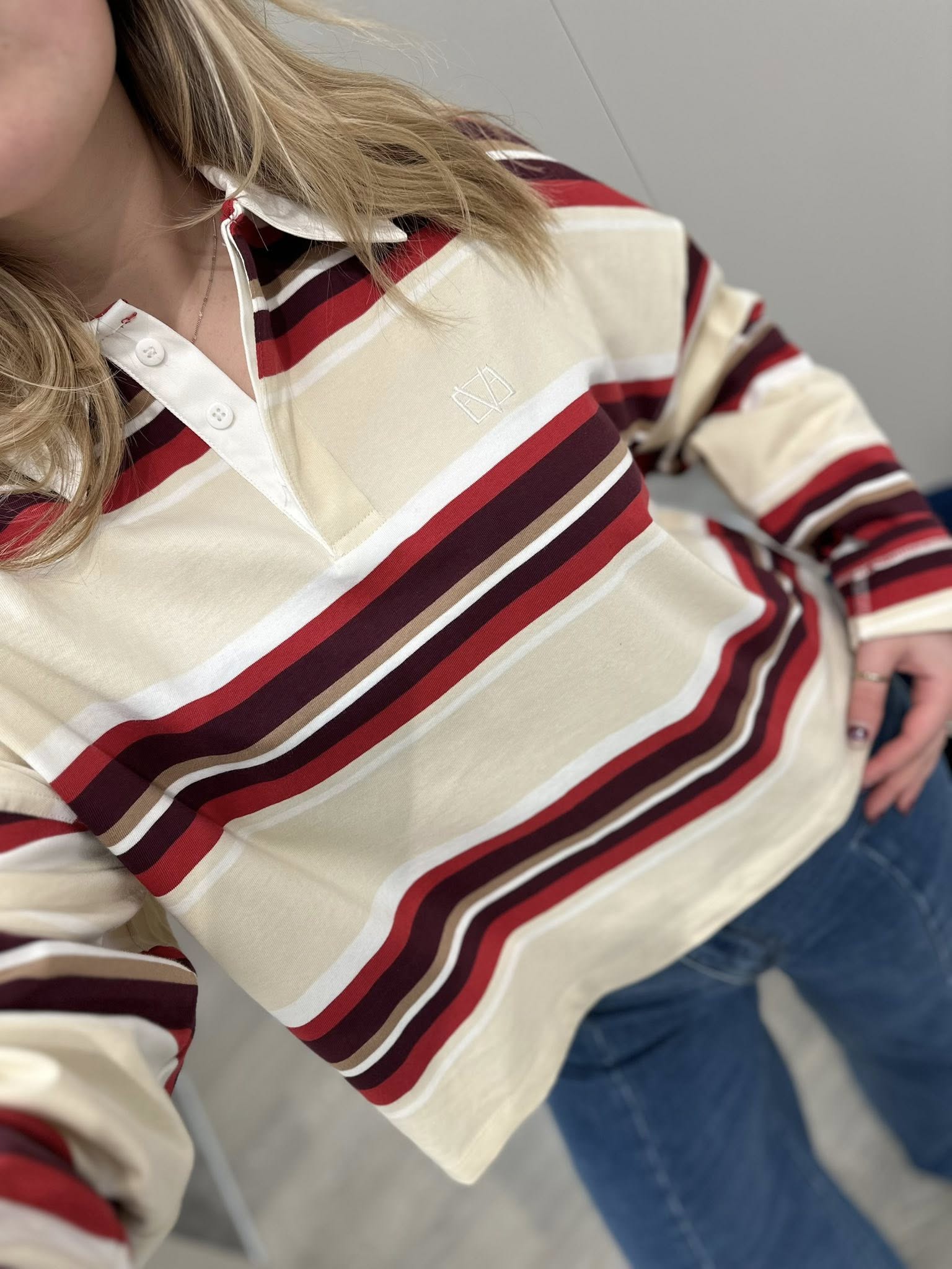 All About Eve Addison Rugby Top Berry - Image 4