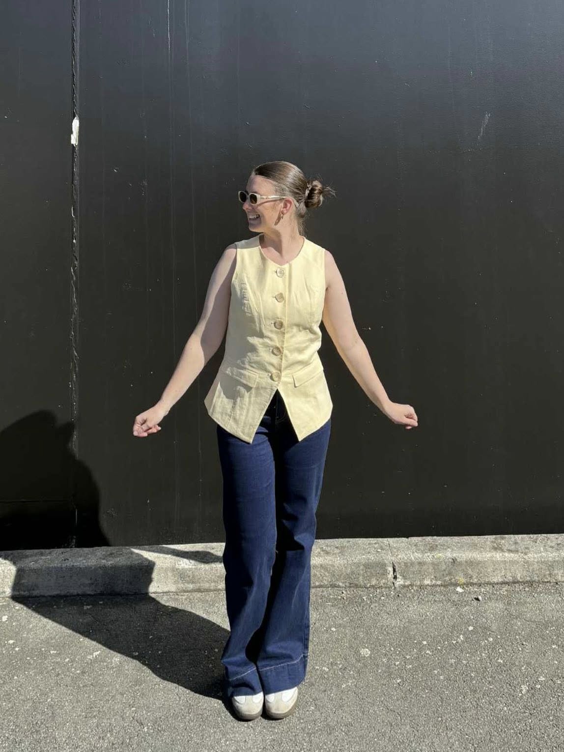 All About Eve Alessa Linen Vest Yellow - Image 3