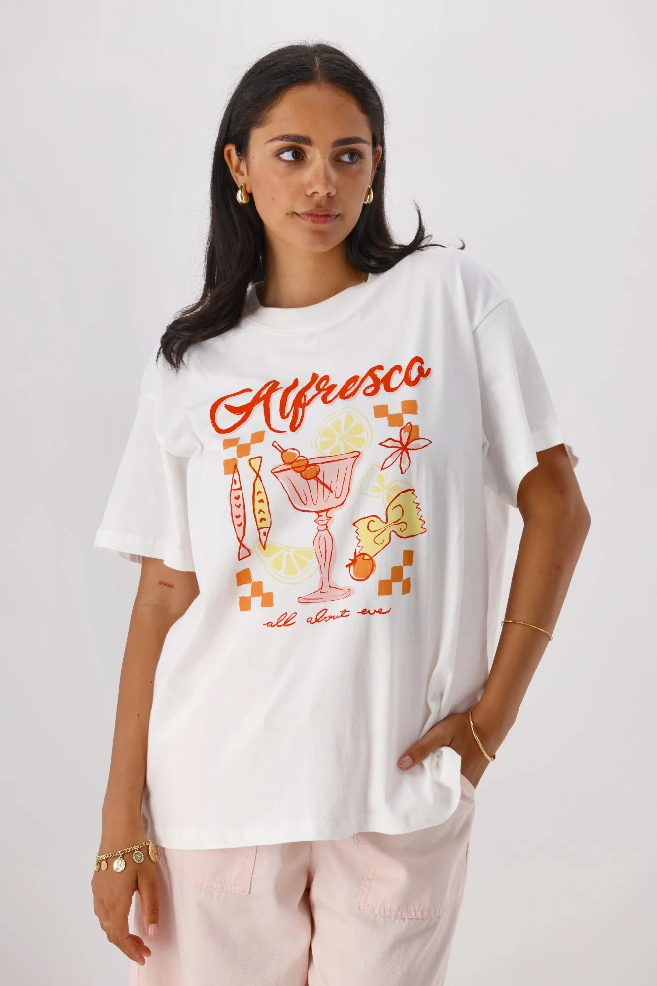 All About Eve Alfresco Tee Vintage White - Image 2