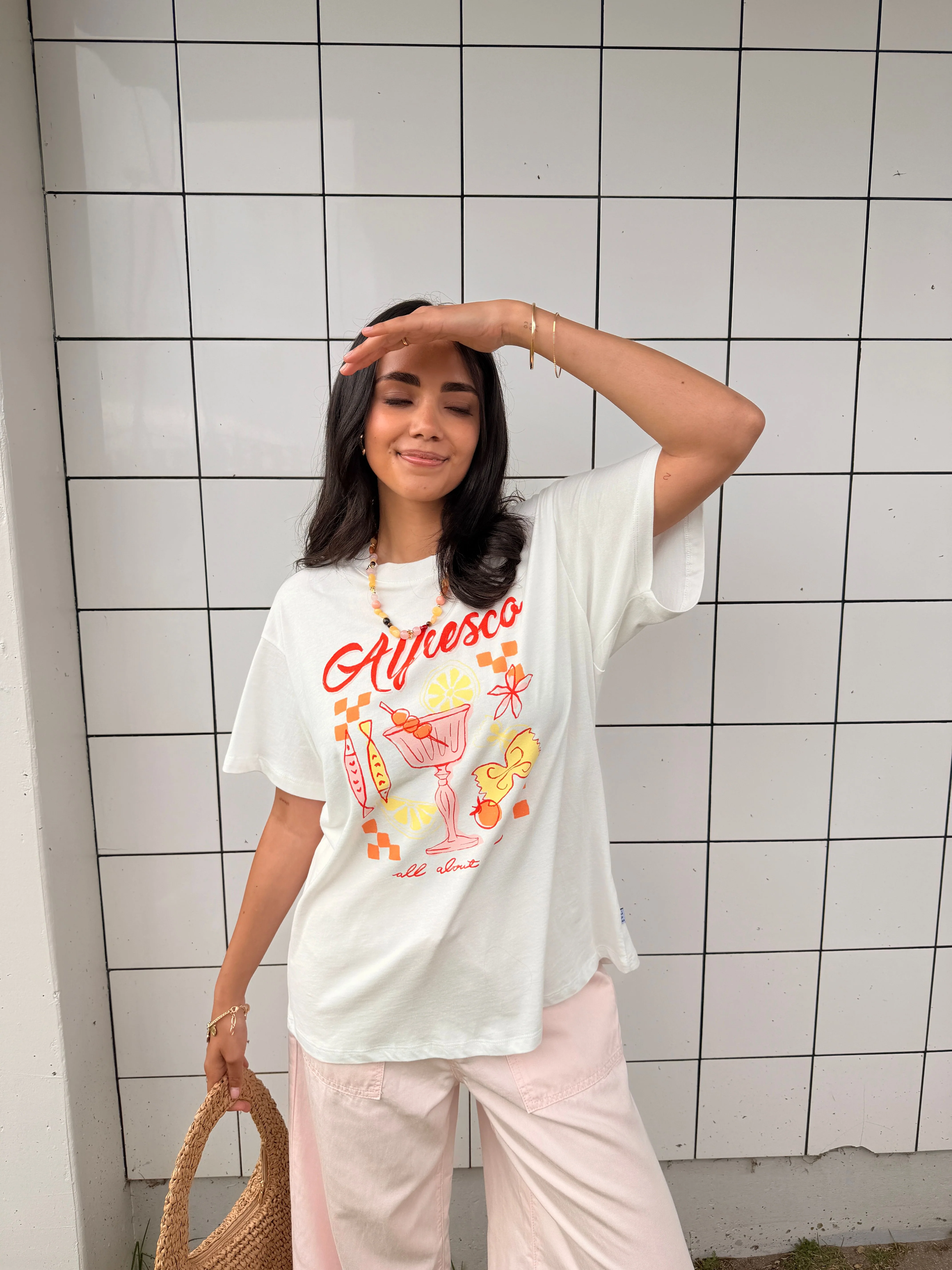 All About Eve Alfresco Tee Vintage White - Image 3