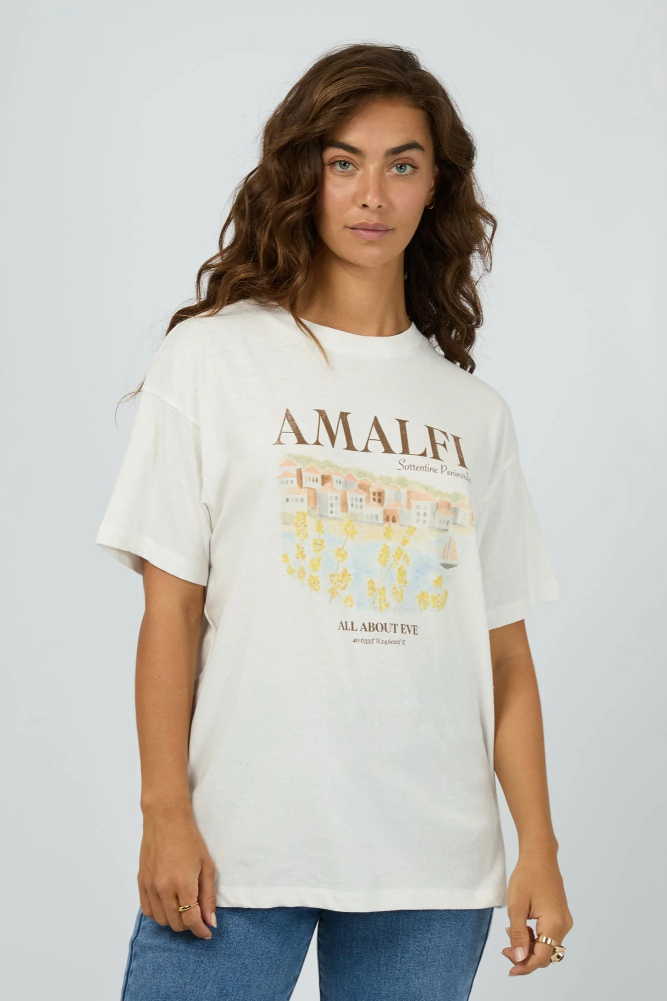 All About Eve Amalfi Relaxed Tee Vintage White - Image 3