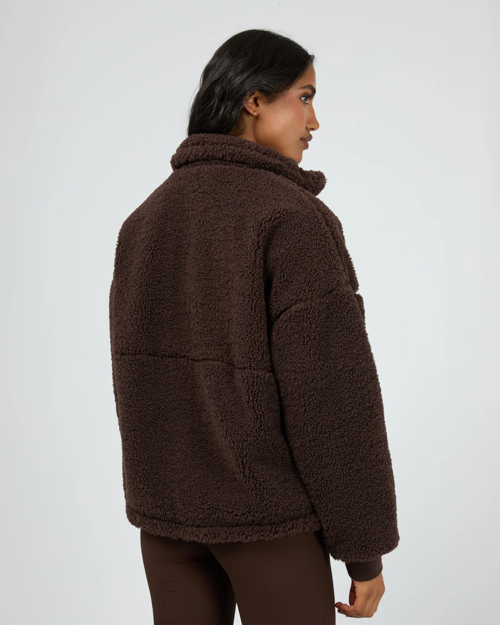 All About Eve Amara Quarter Zip Teddy Brown - Image 6