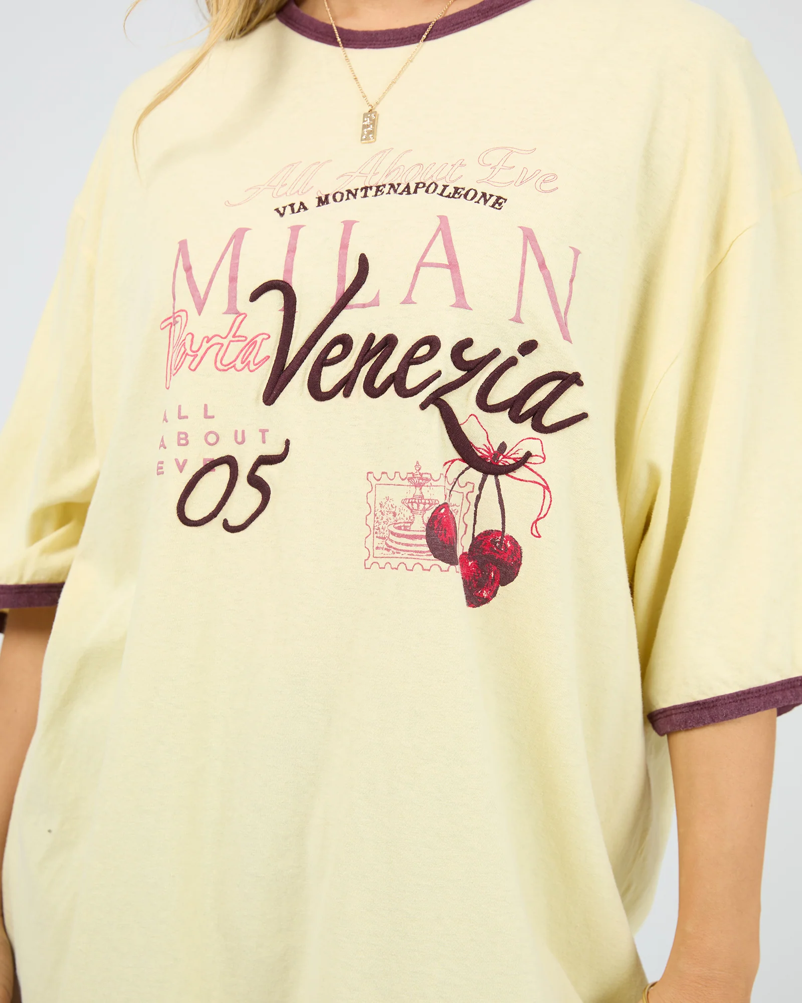 All About Eve Aria Oversized Tee Yellow - Image 4