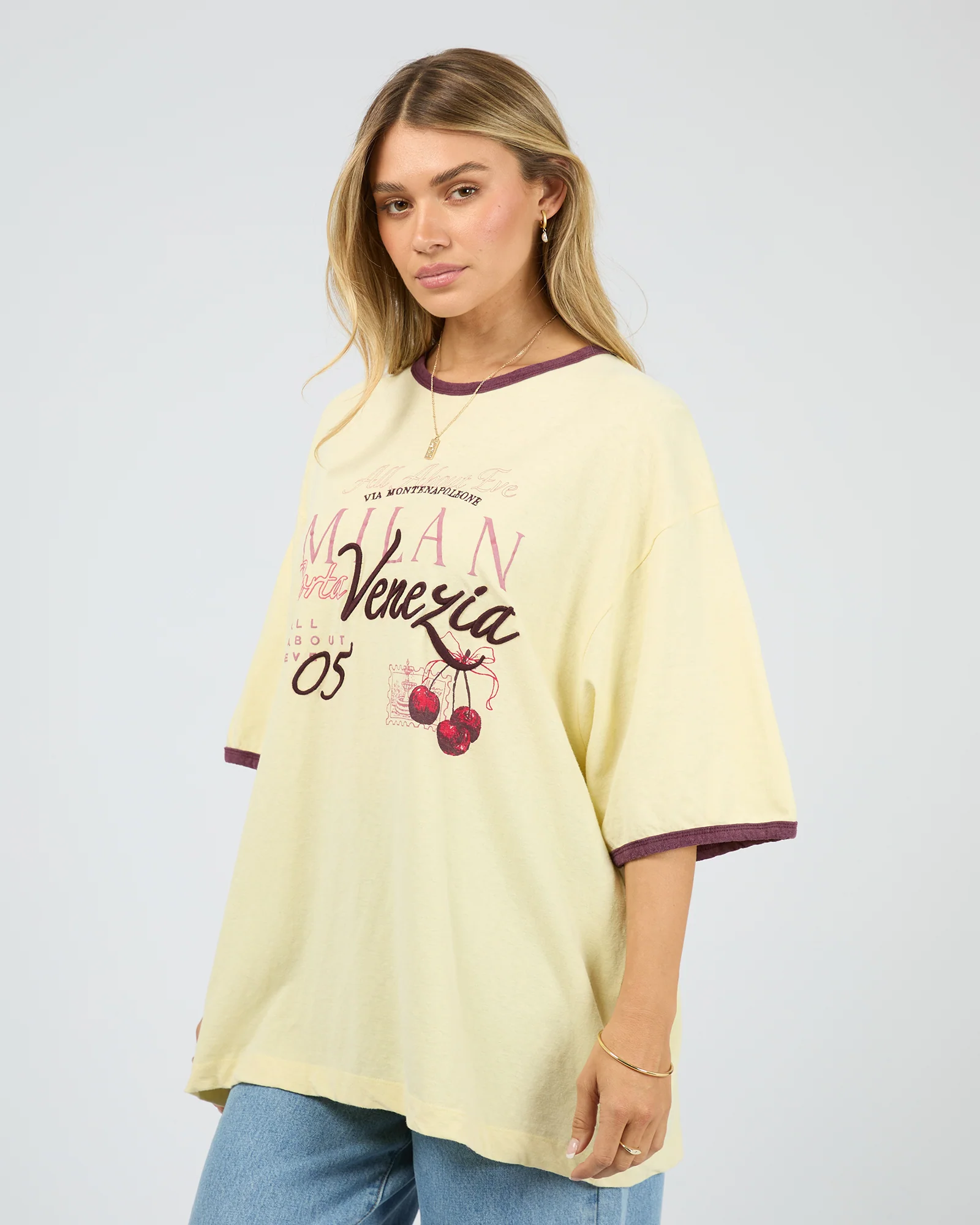 All About Eve Aria Oversized Tee Yellow - Image 6