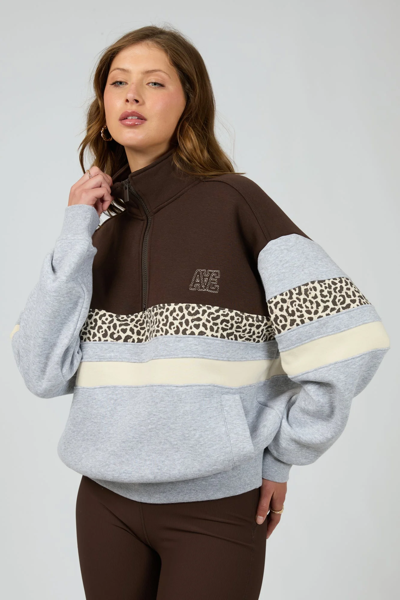 All About Eve Athletica Panel 1/4 Zip Multi - Image 2