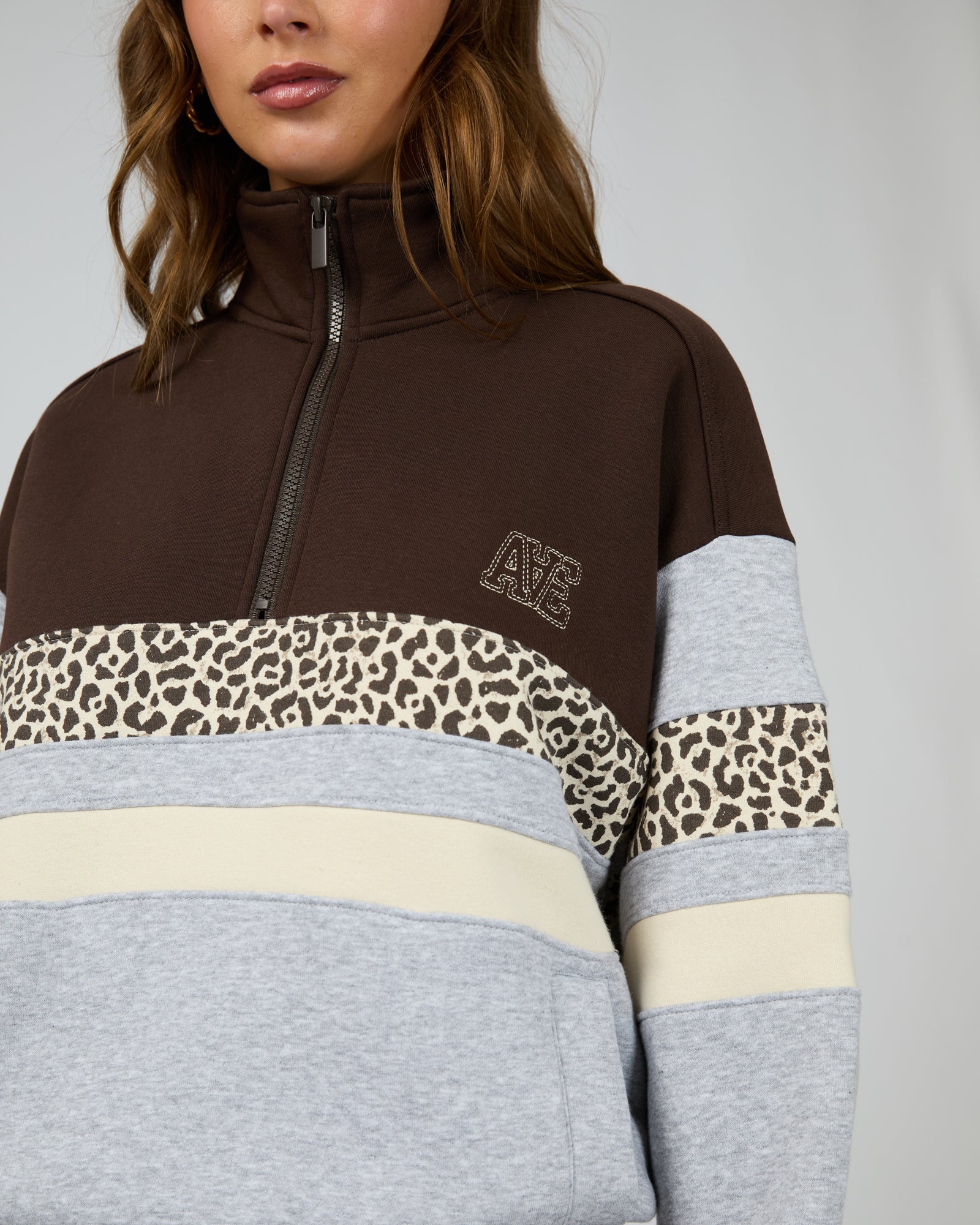 All About Eve Athletica Panel 1/4 Zip Multi - Image 3