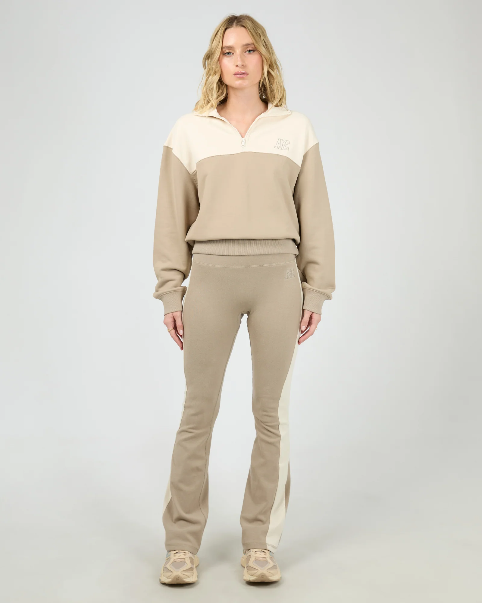 All About Eve Athletica Panel Flare Pant Stone - Image 2