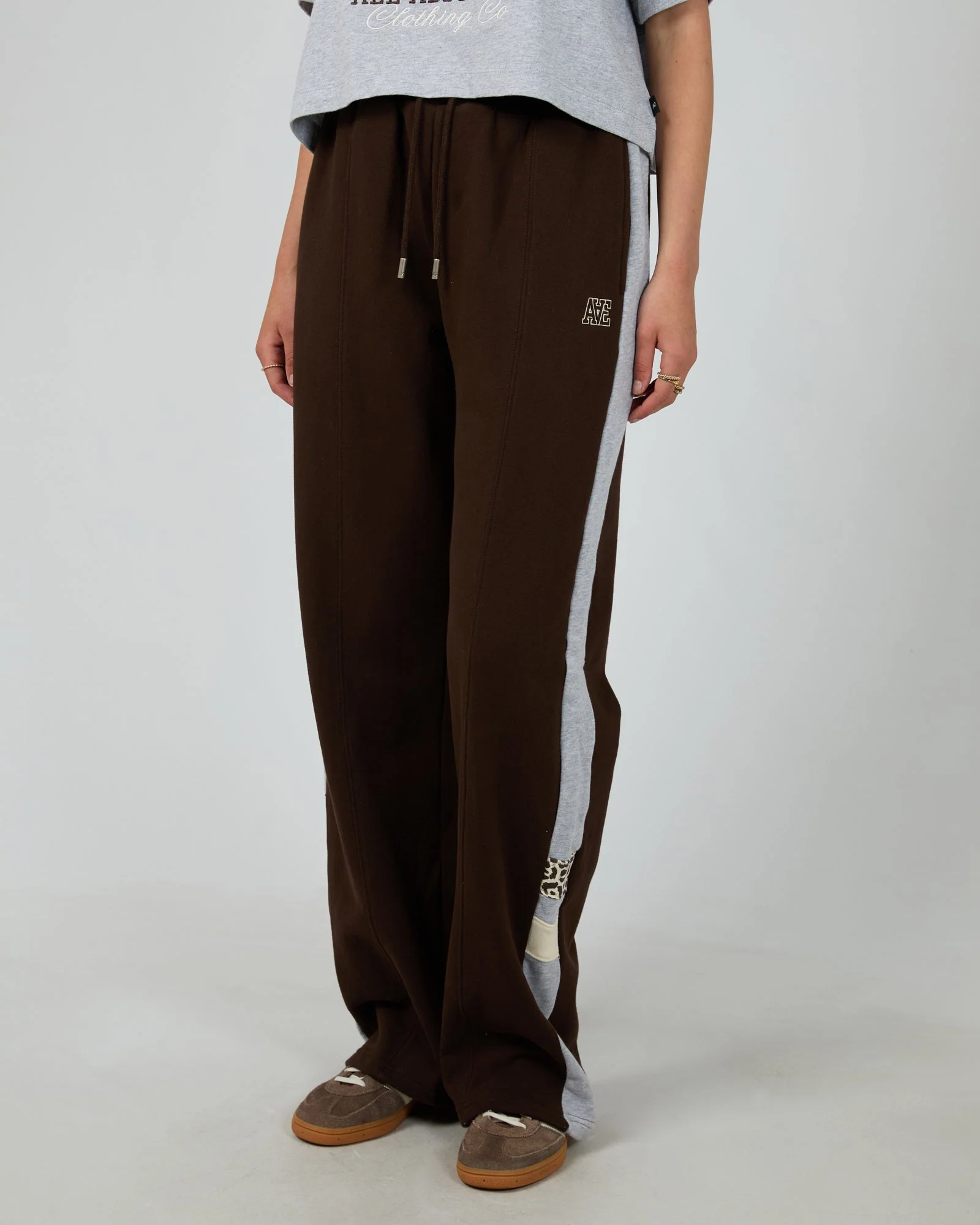 All About Eve Athletica Panel Track Pant Brown