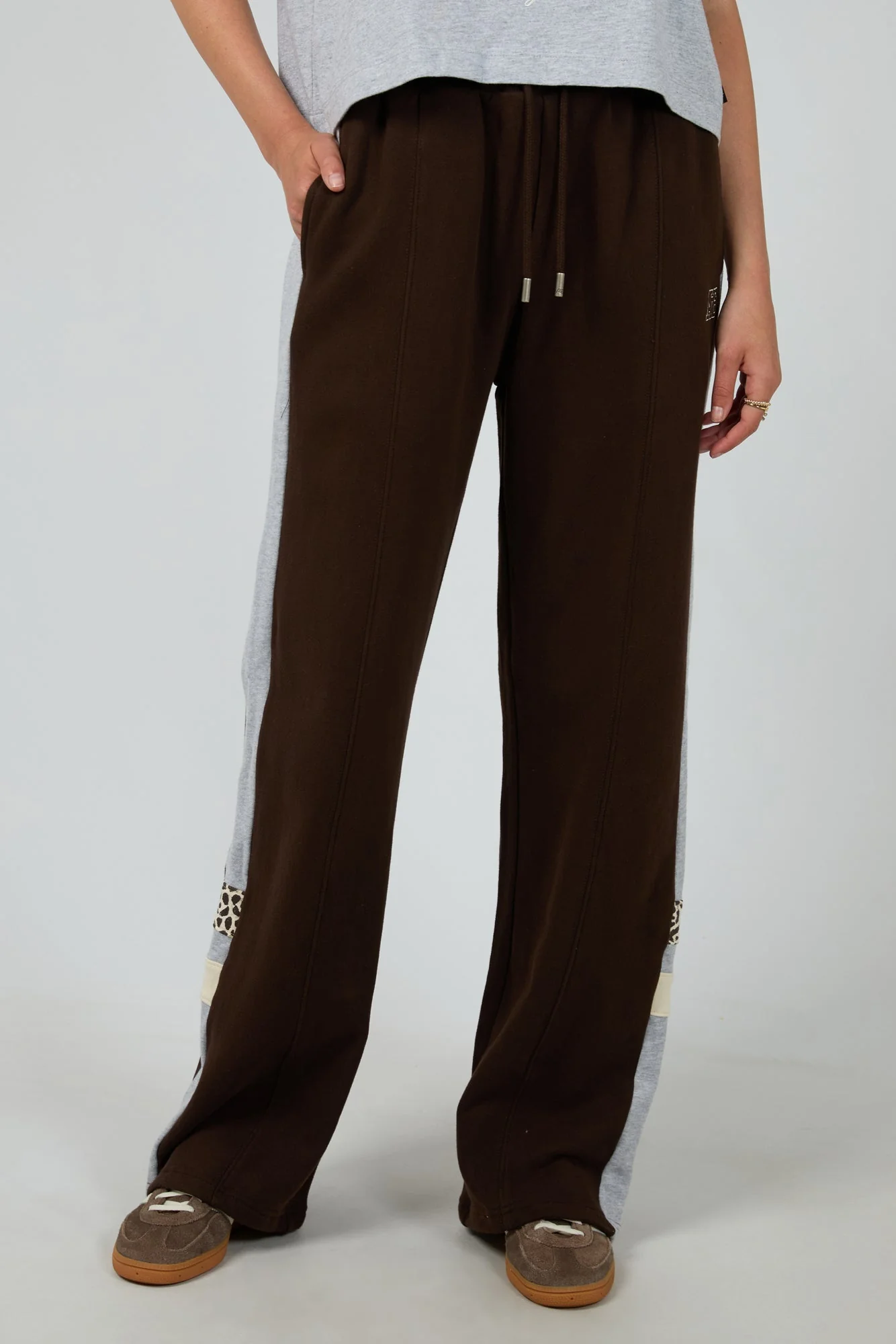 All About Eve Athletica Panel Track Pant Brown - Image 3