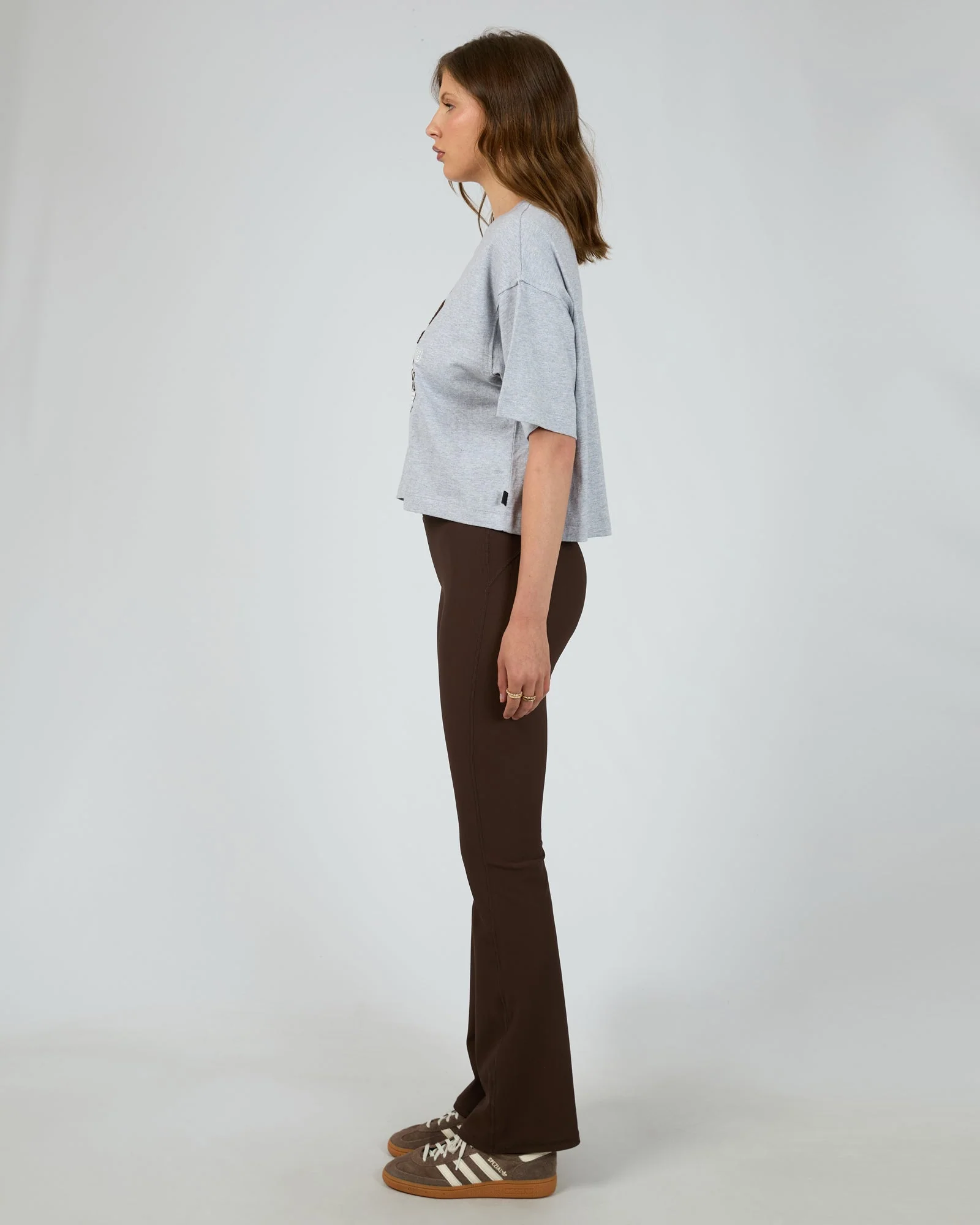 All About Eve Athletica Relaxed Crop Tee Grey Marle - Image 5