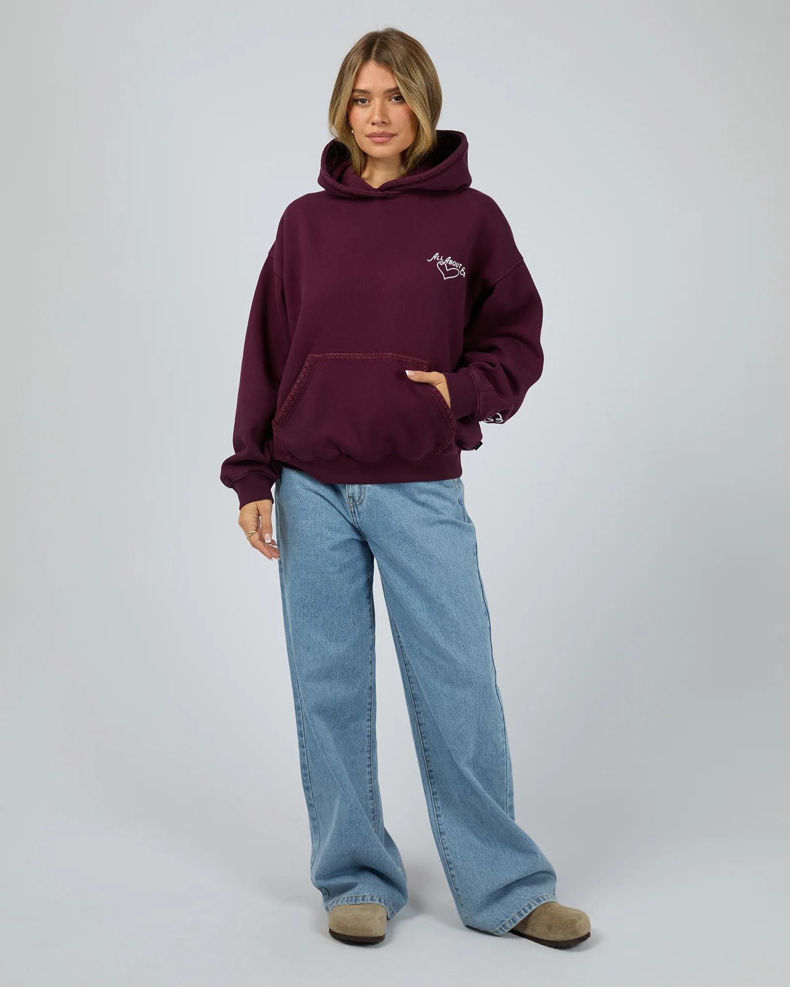 All About Eve Bake Shop Box Hoodie Wine - Image 5