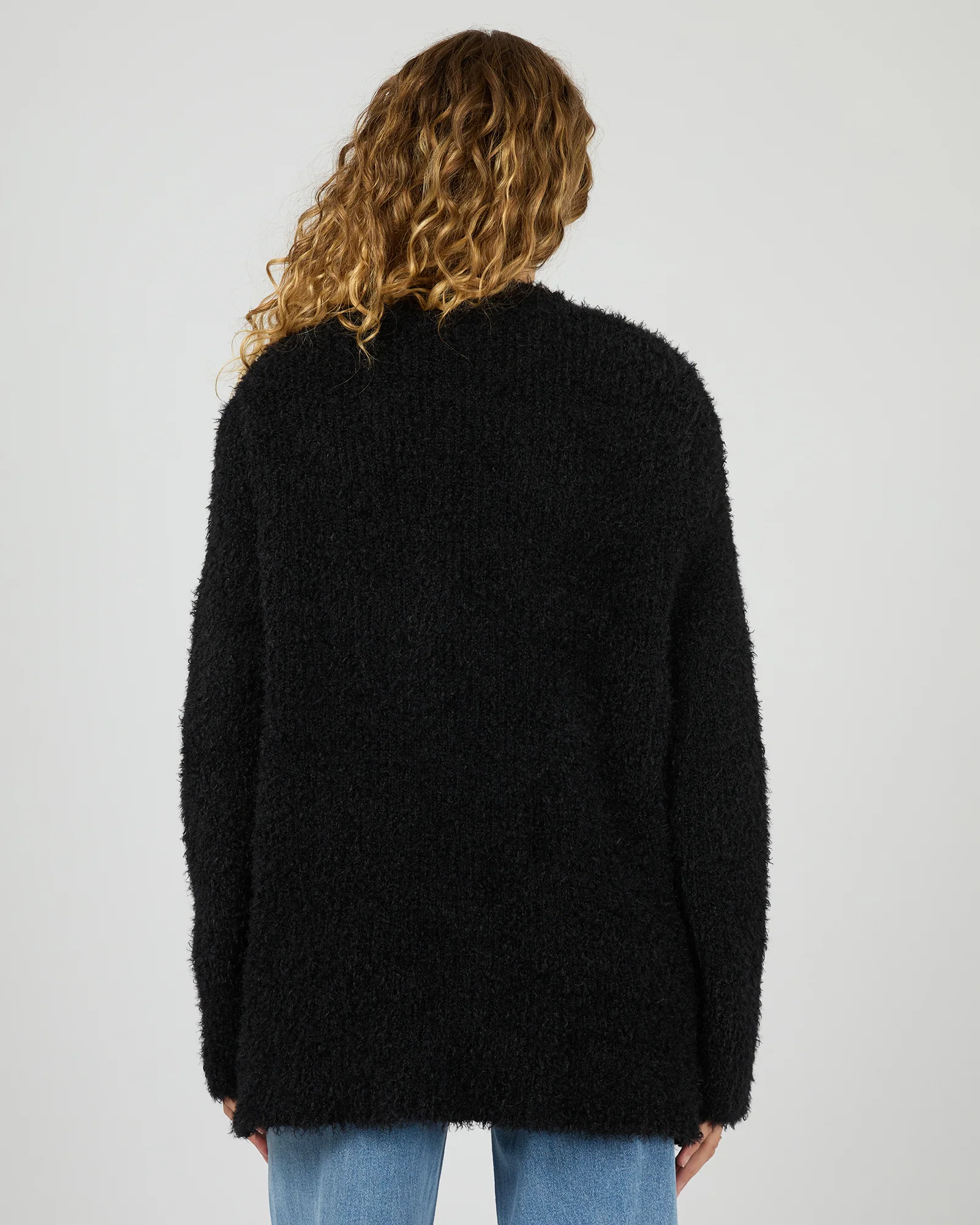 All About Eve Blume Oversized Cardigan Black - Image 4
