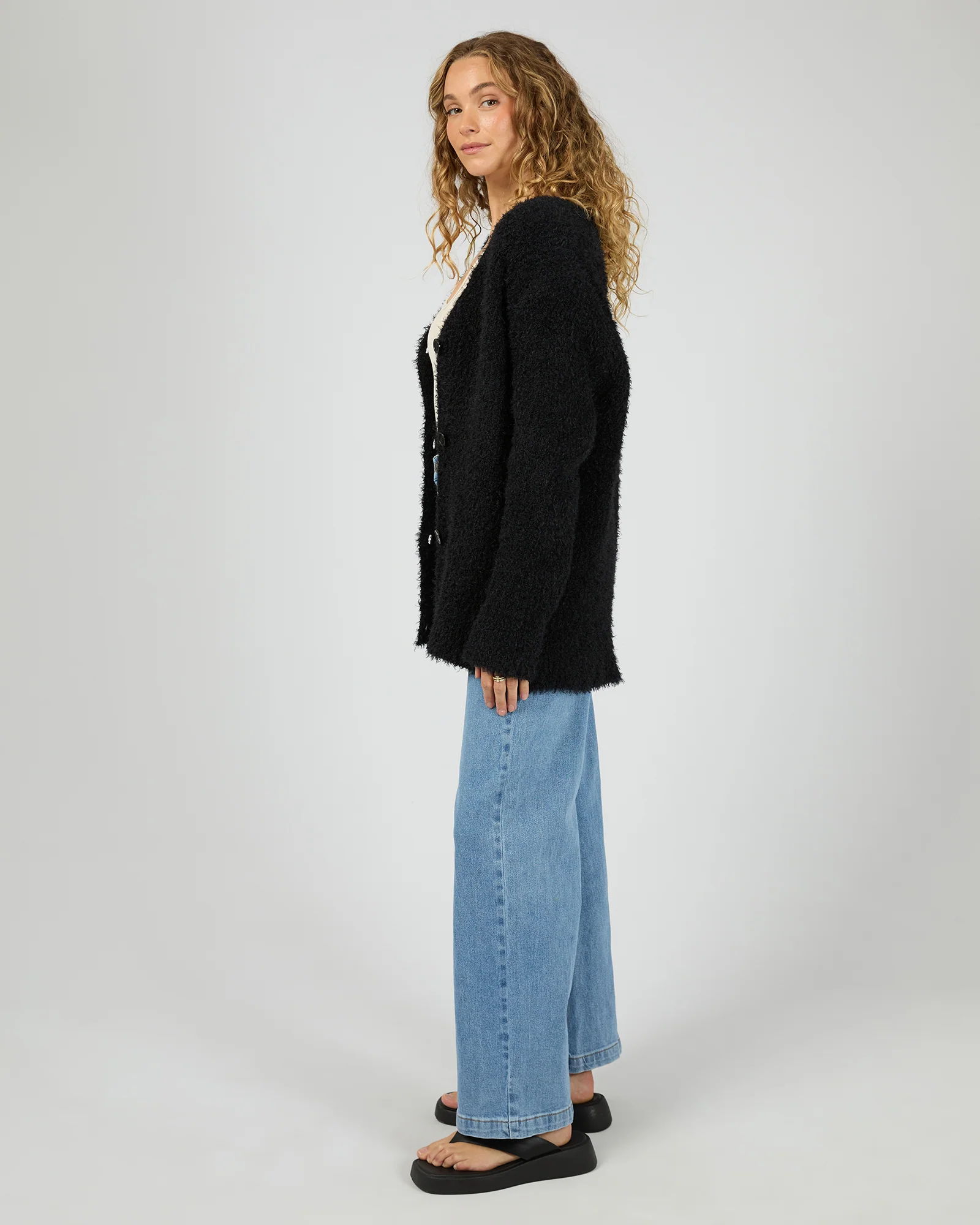 All About Eve Blume Oversized Cardigan Black - Image 6
