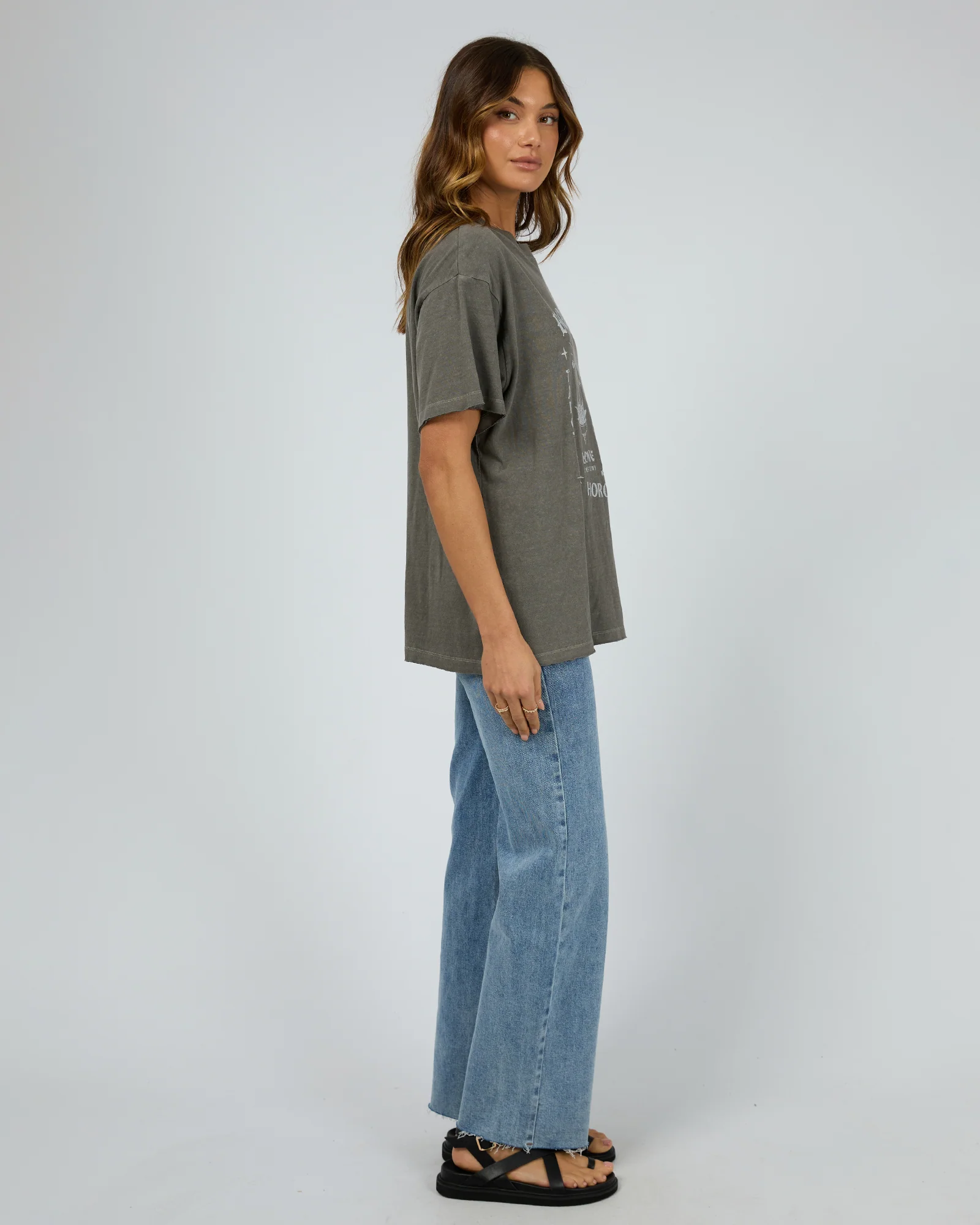 All About Eve Bohemian Oversized Tee Charcoal - Image 7