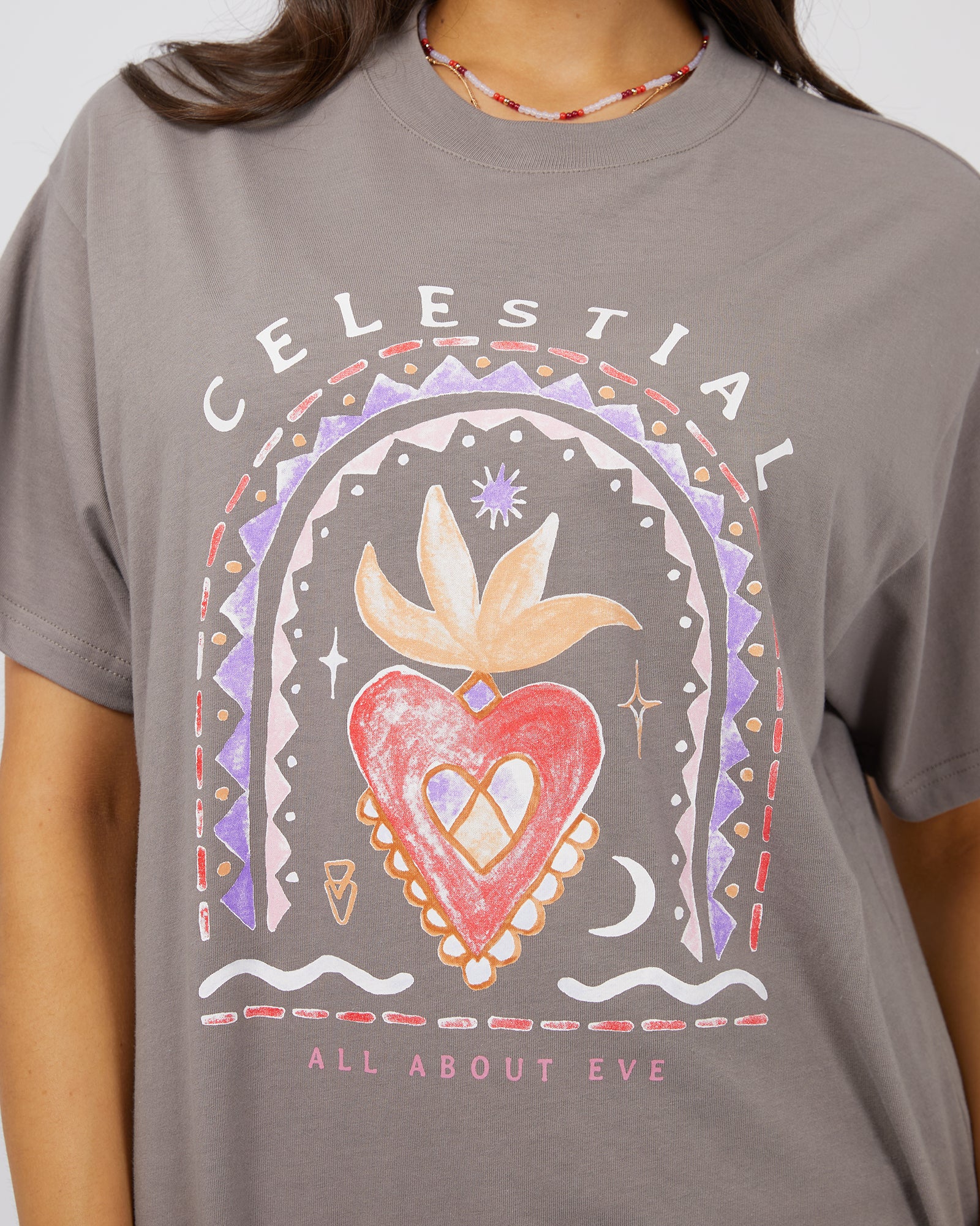 All About Eve Celestial Oversized Tee Charcoal - Image 3
