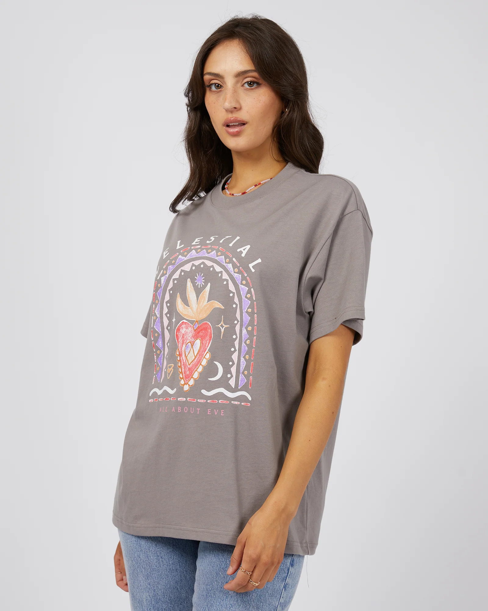 All About Eve Celestial Oversized Tee Charcoal - Image 5