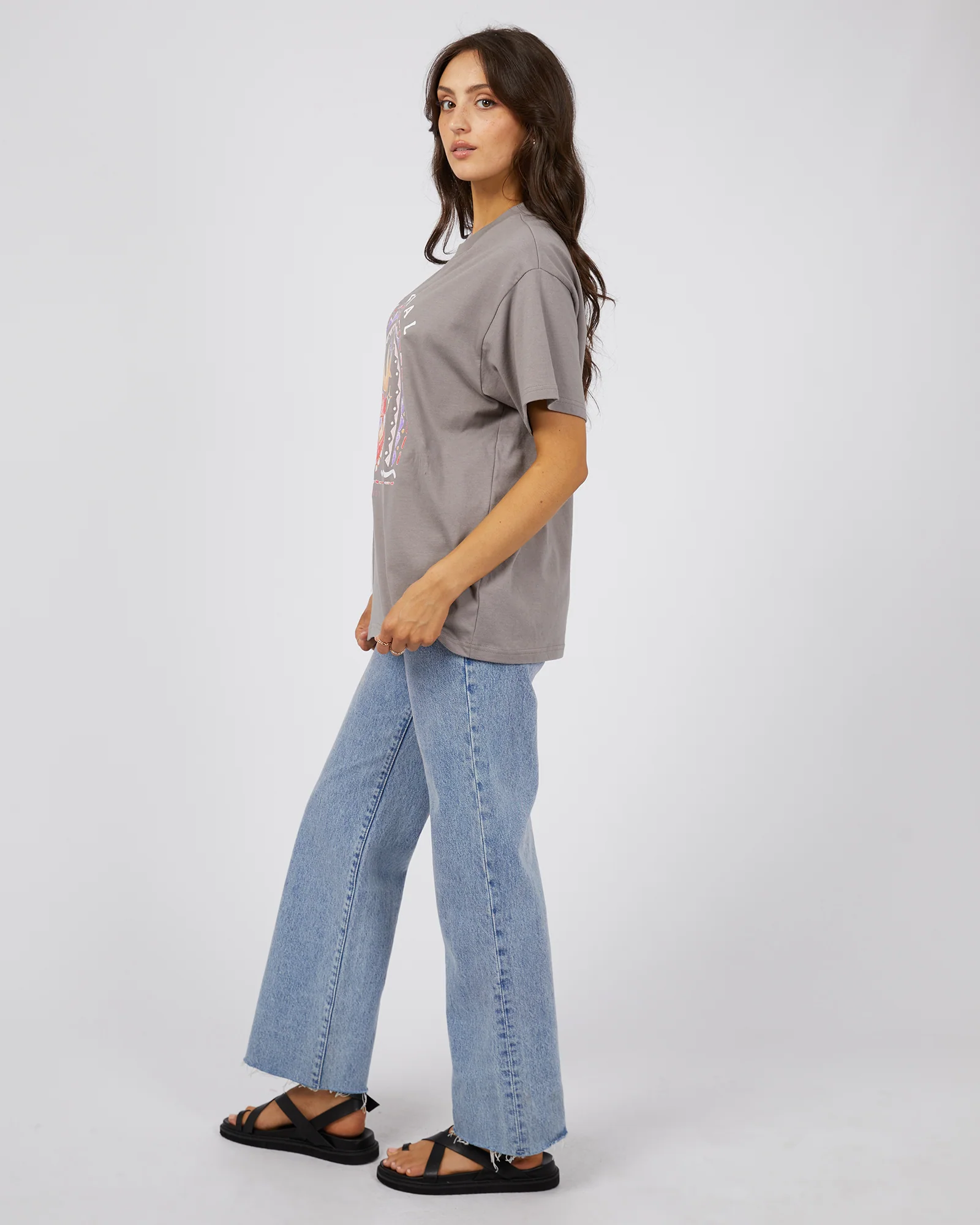 All About Eve Celestial Oversized Tee Charcoal - Image 6
