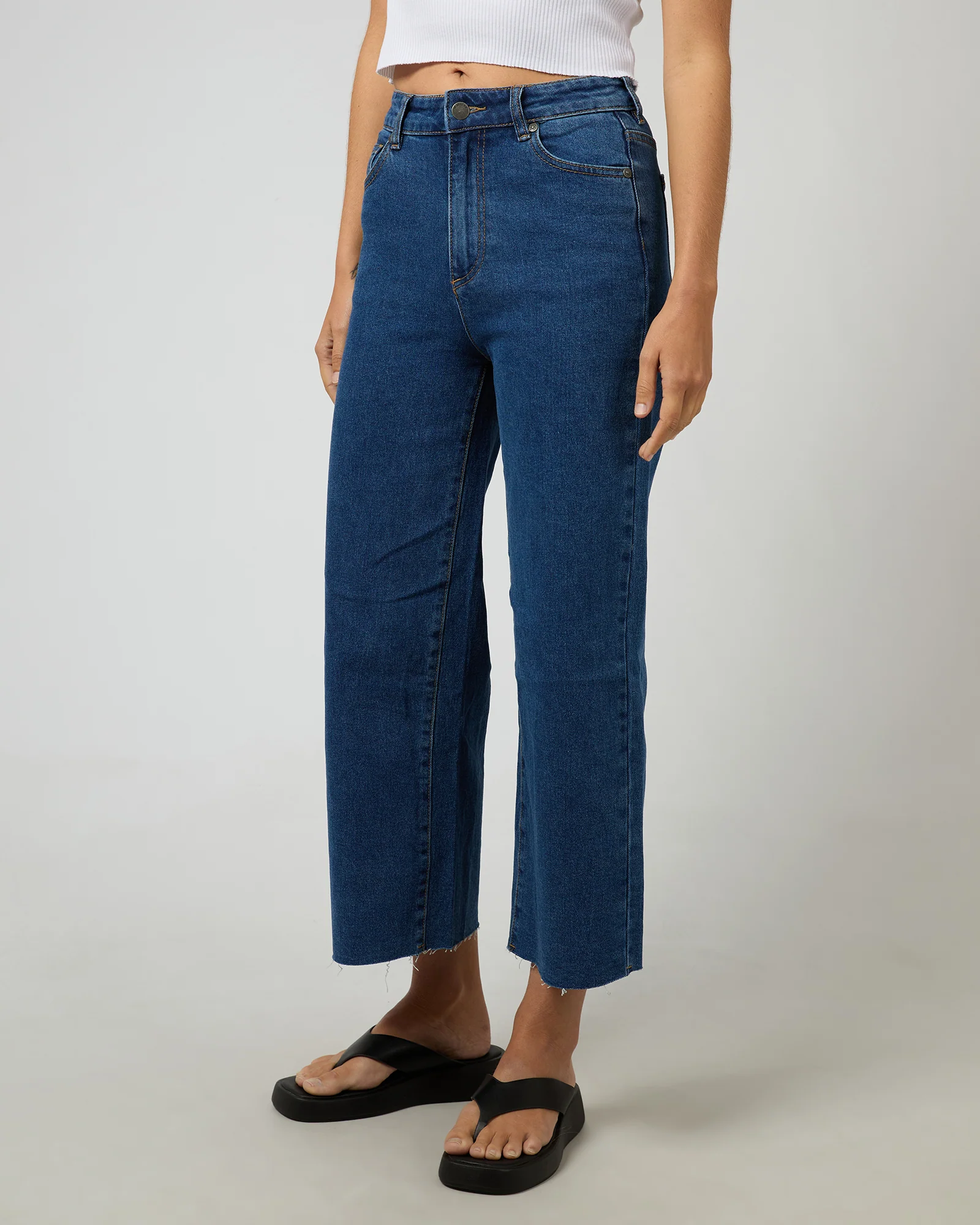 All About Eve Charlie High Rise Wide Leg Jean Mid Blue - Image 8