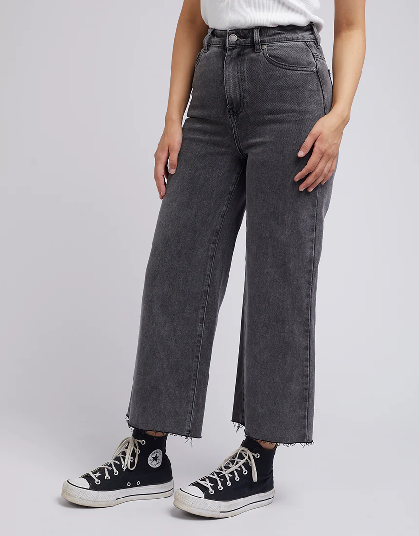 All About Eve Charlie High Rise Wide Leg Jean Washed Black - Image 3