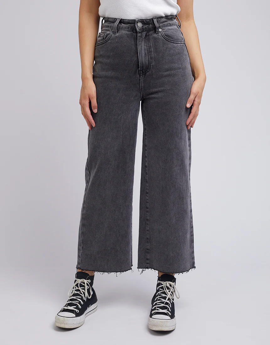 All About Eve Charlie High Rise Wide Leg Jean Washed Black - Image 4