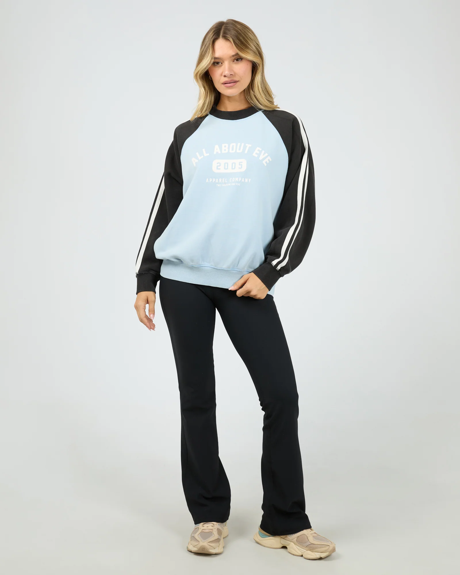 All About Eve Contrast Club Raglan Crew Blue - Image 3