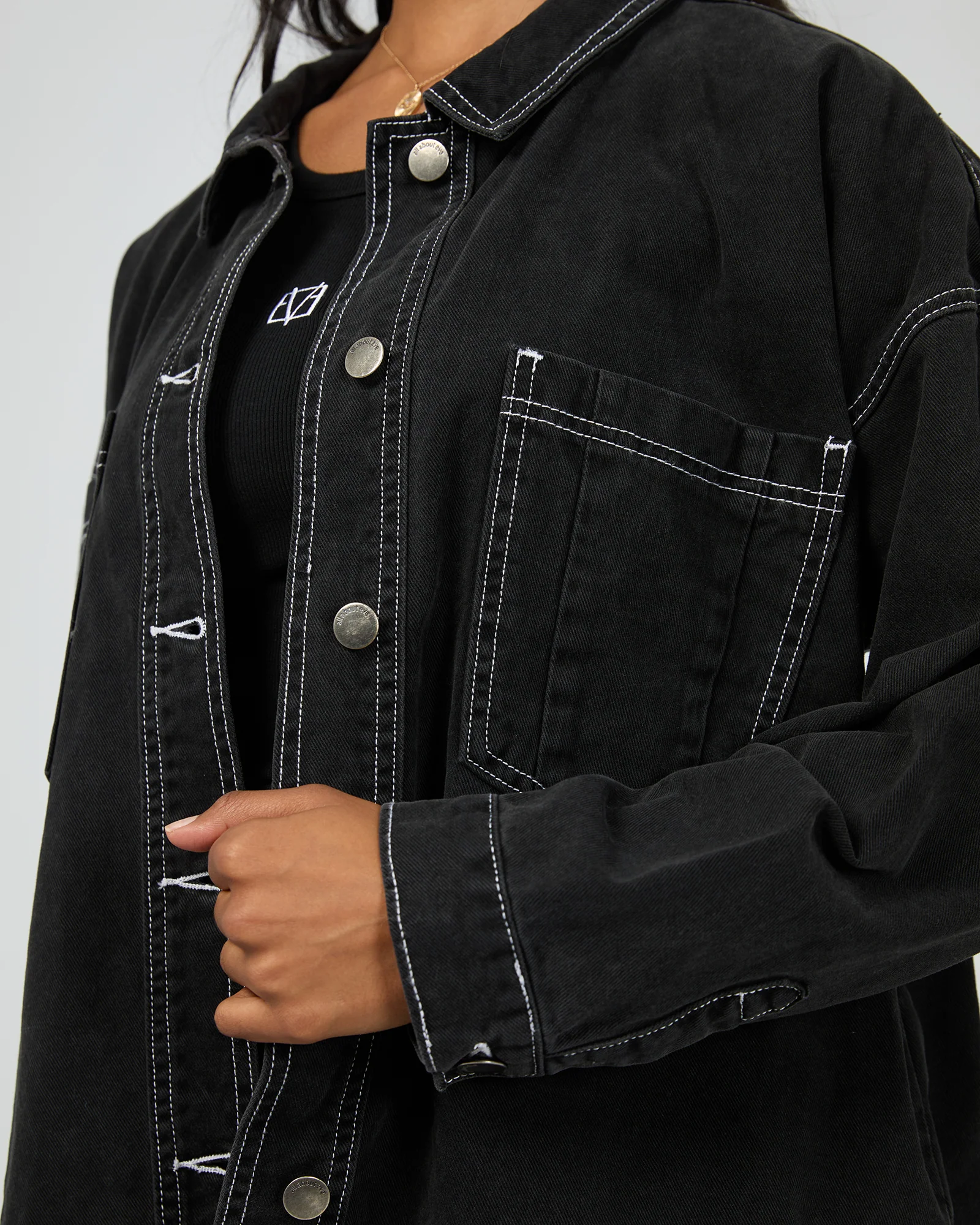 All About Eve Dale Shacket Black - Image 3