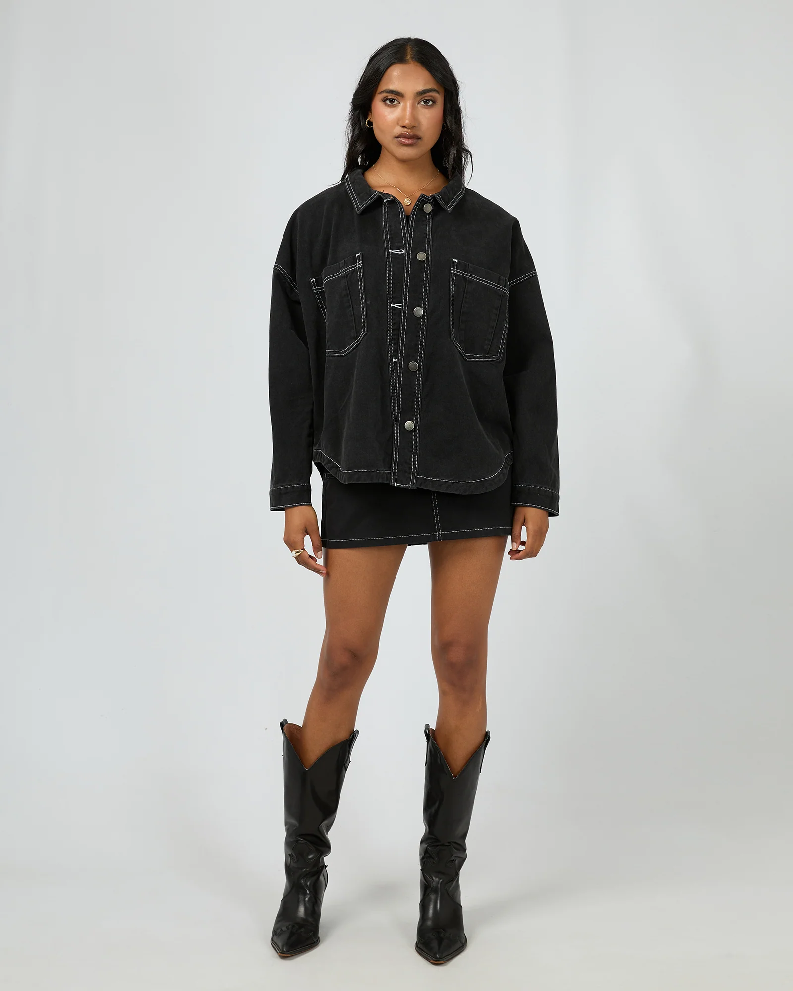 All About Eve Dale Shacket Black - Image 4