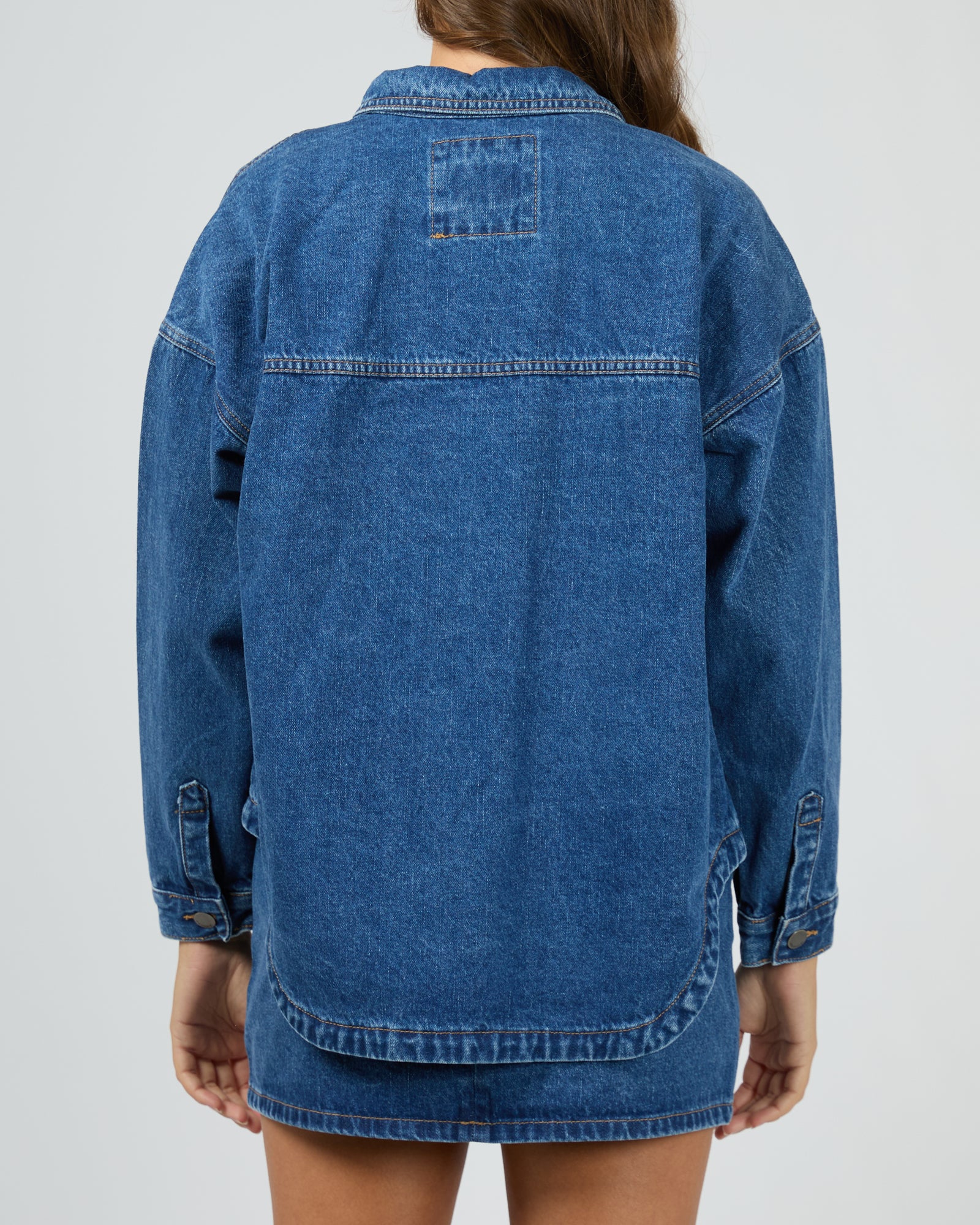 All About Eve Dale Shacket Heritage Blue - Image 8