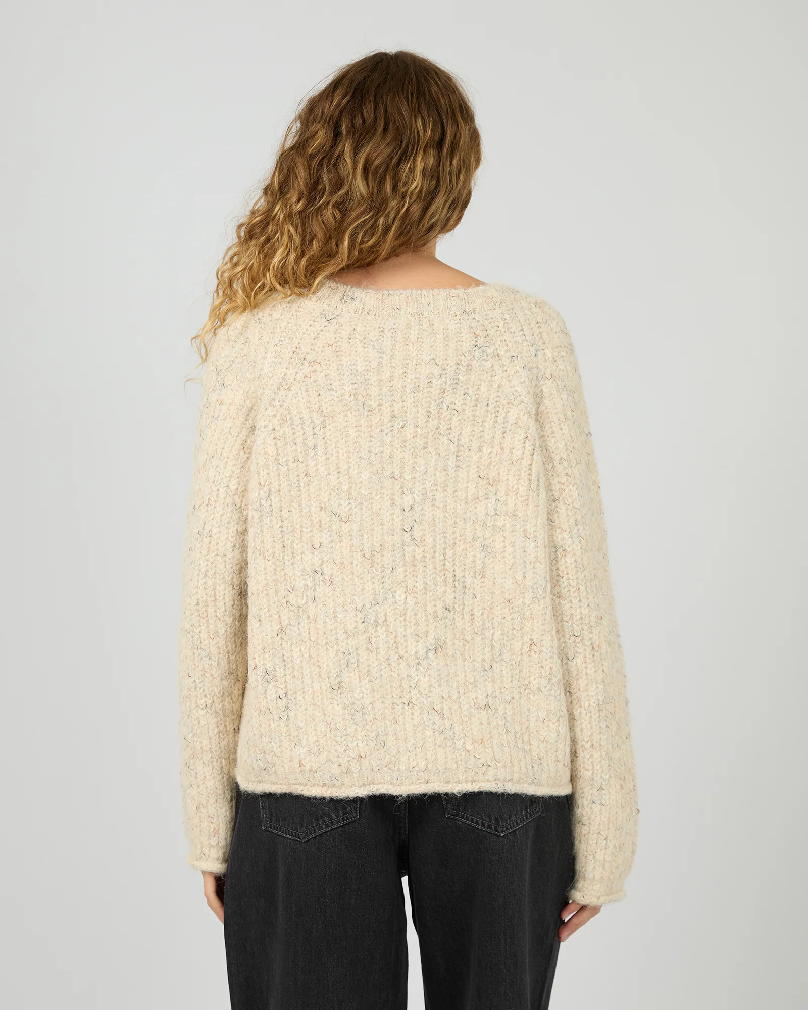 All About Eve Devon V Neck Jumper Vanilla - Image 6