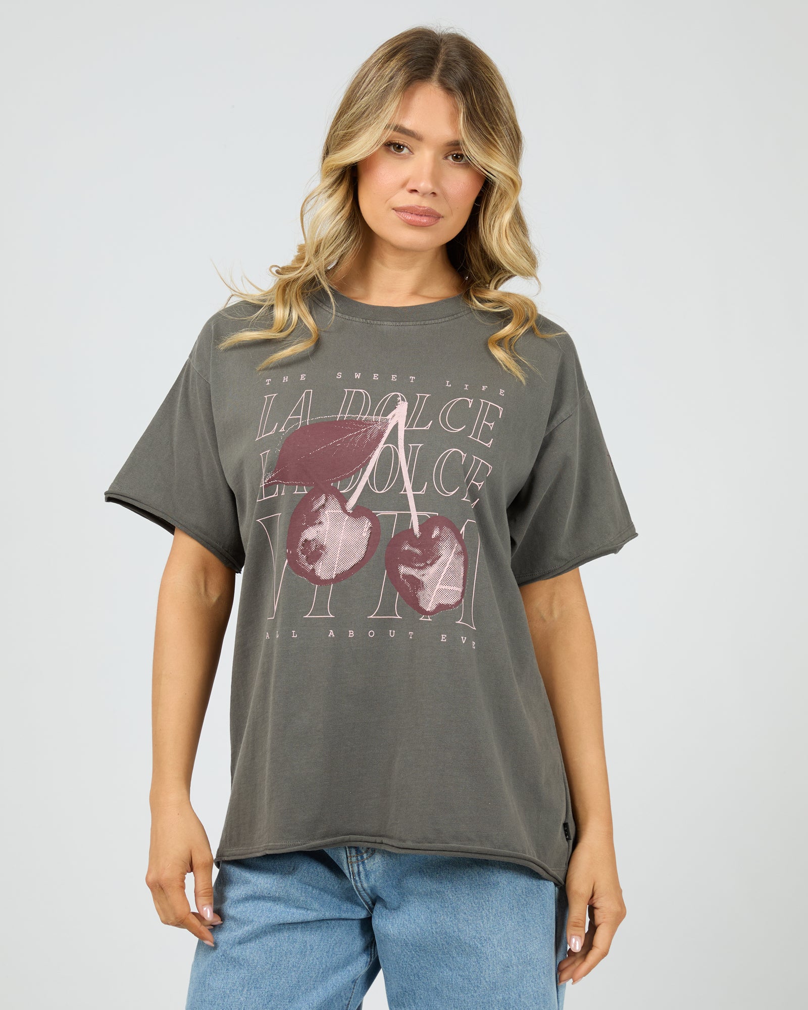 All About Eve Dolce Relaxed Tee Charcoal
