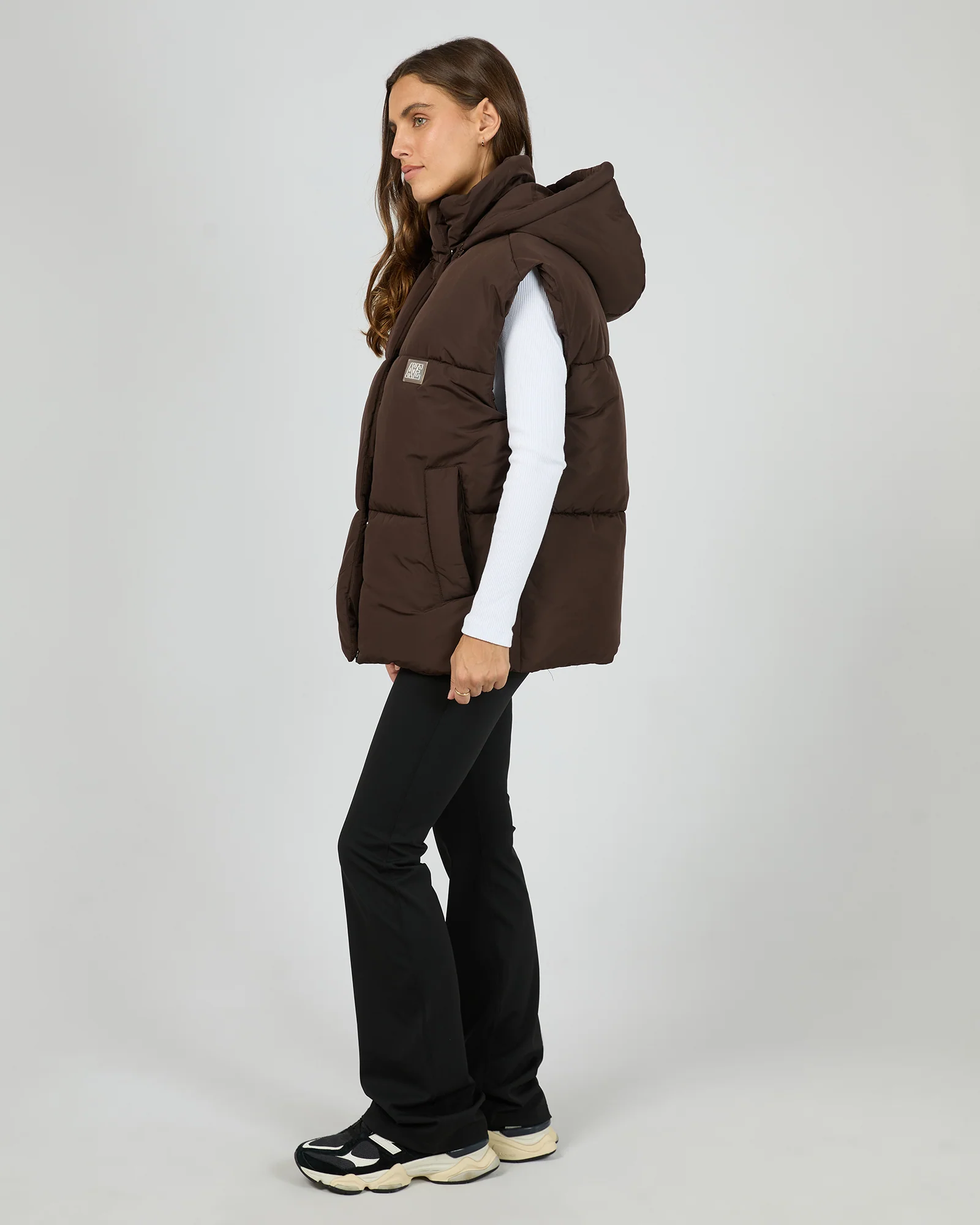 All About Eve Elevate Puffer Vest Brown - Image 4
