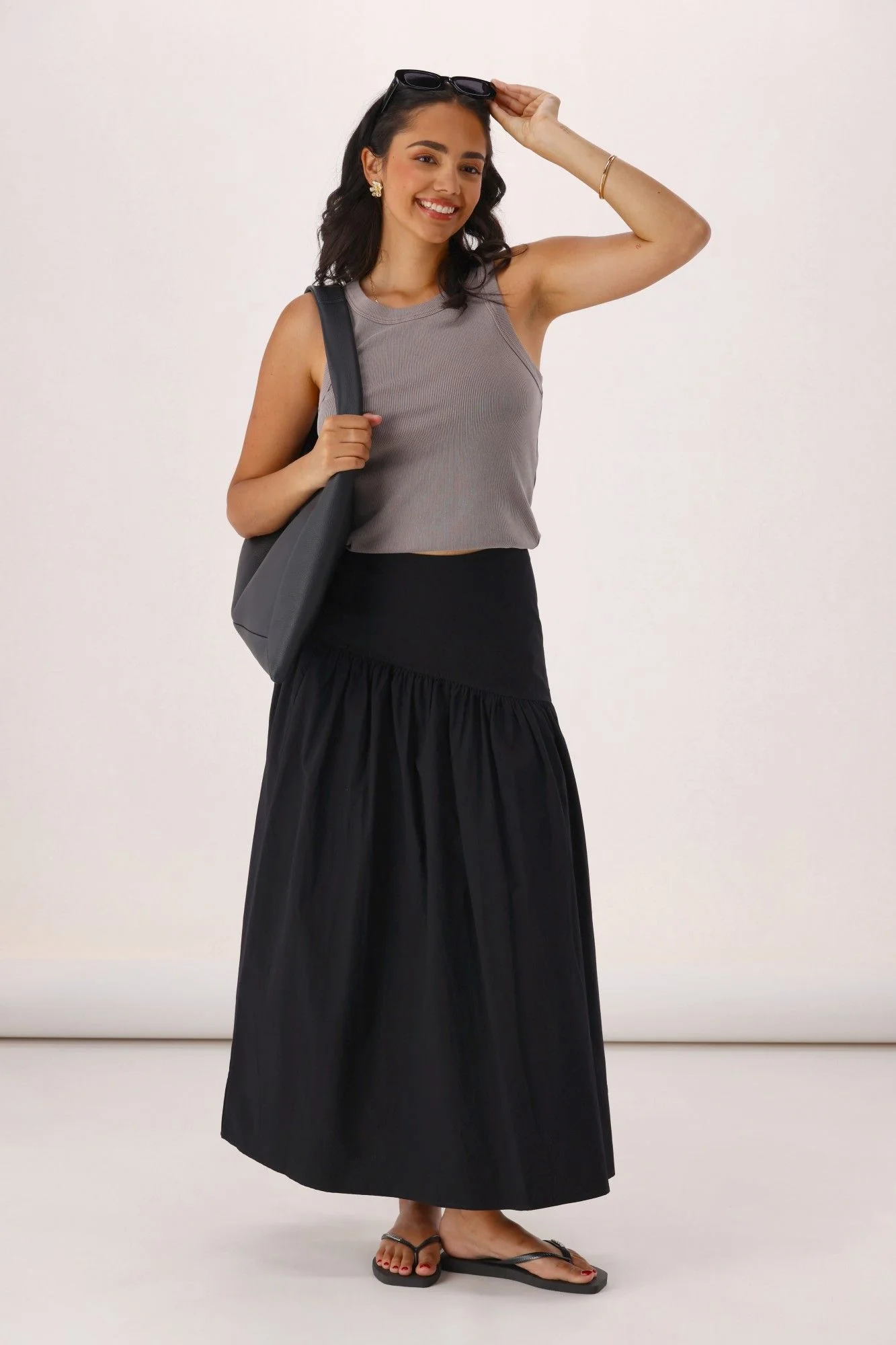 All About Eve Essential Asym Maxi Skirt Black - Image 4