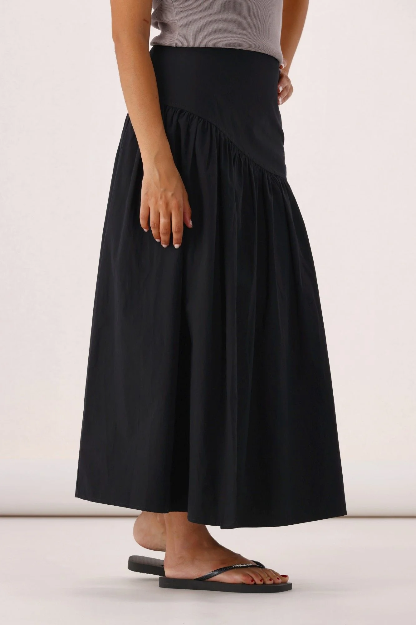 All About Eve Essential Asym Maxi Skirt Black - Image 6