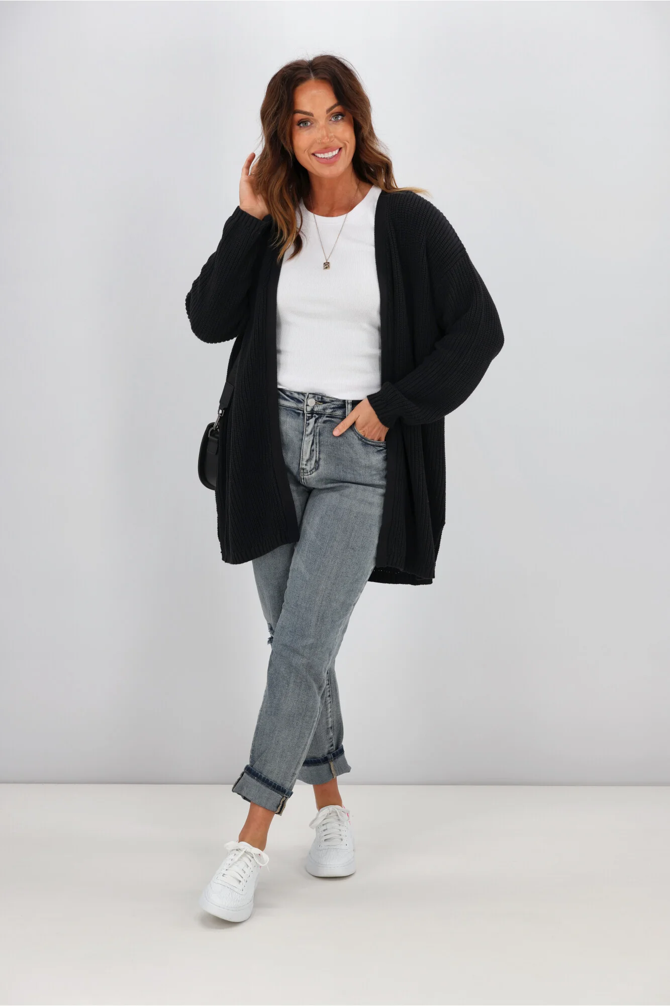 All About Eve Everyday Knit Cardi Black - Image 3