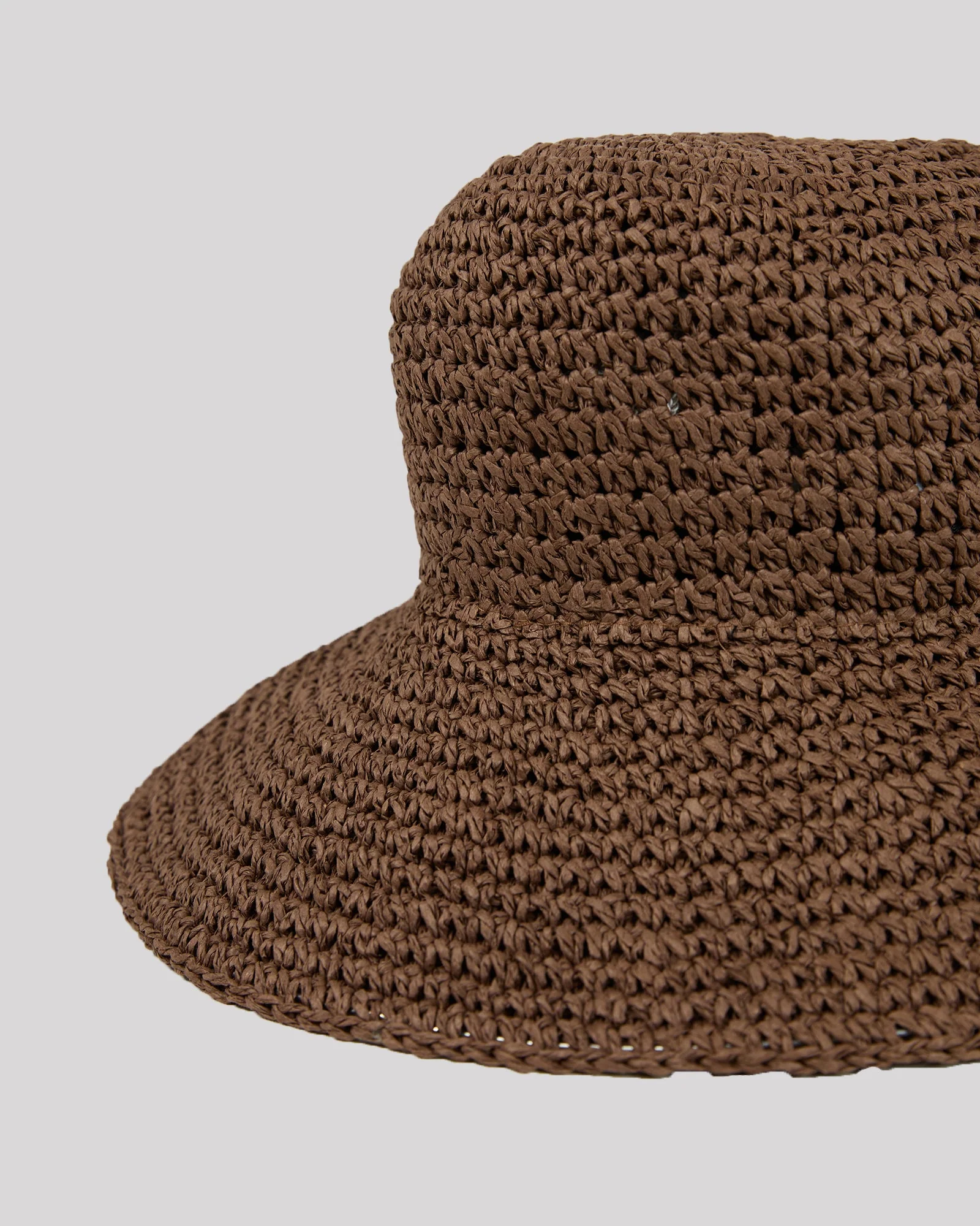 All About Eve Freya Woven Bucket Hat Brown - Image 2