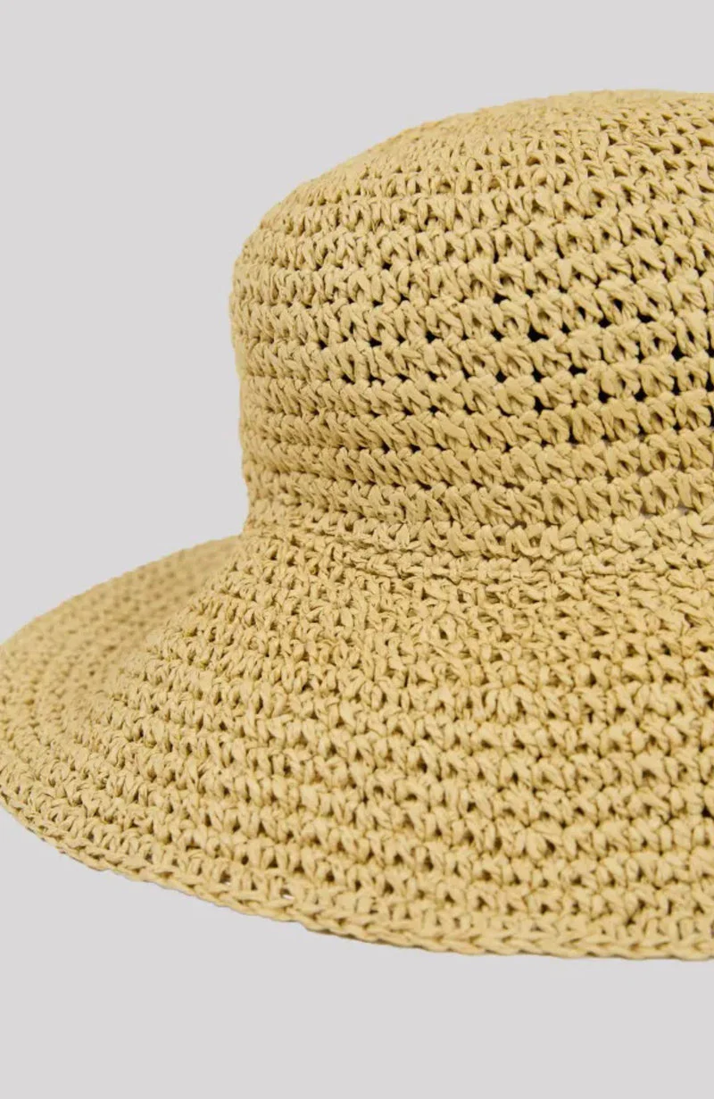 All About Eve Freya Woven Bucket Hat Oat - Image 2