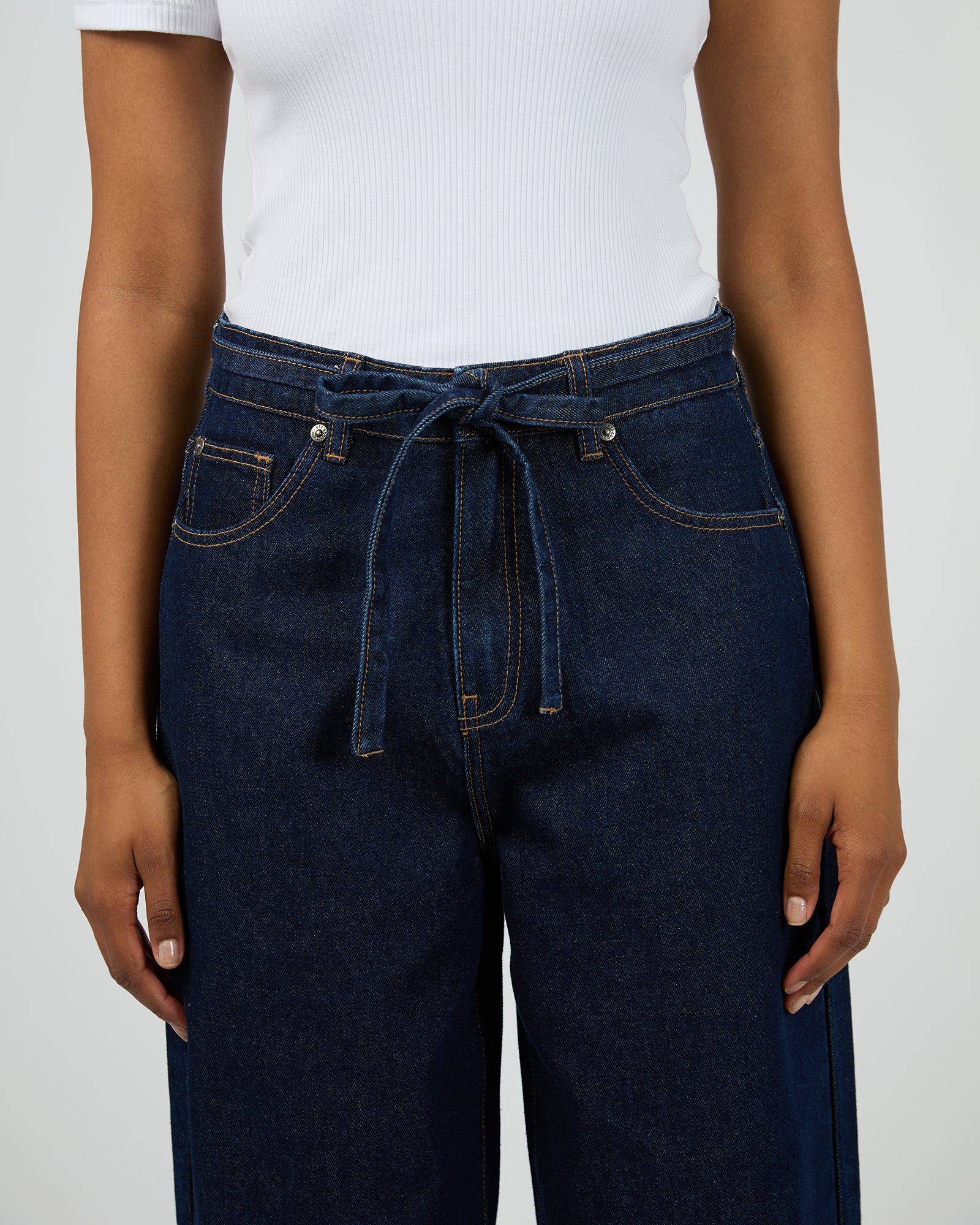 All About Eve Gia High Rise Baggy Jean Indigo - Image 3