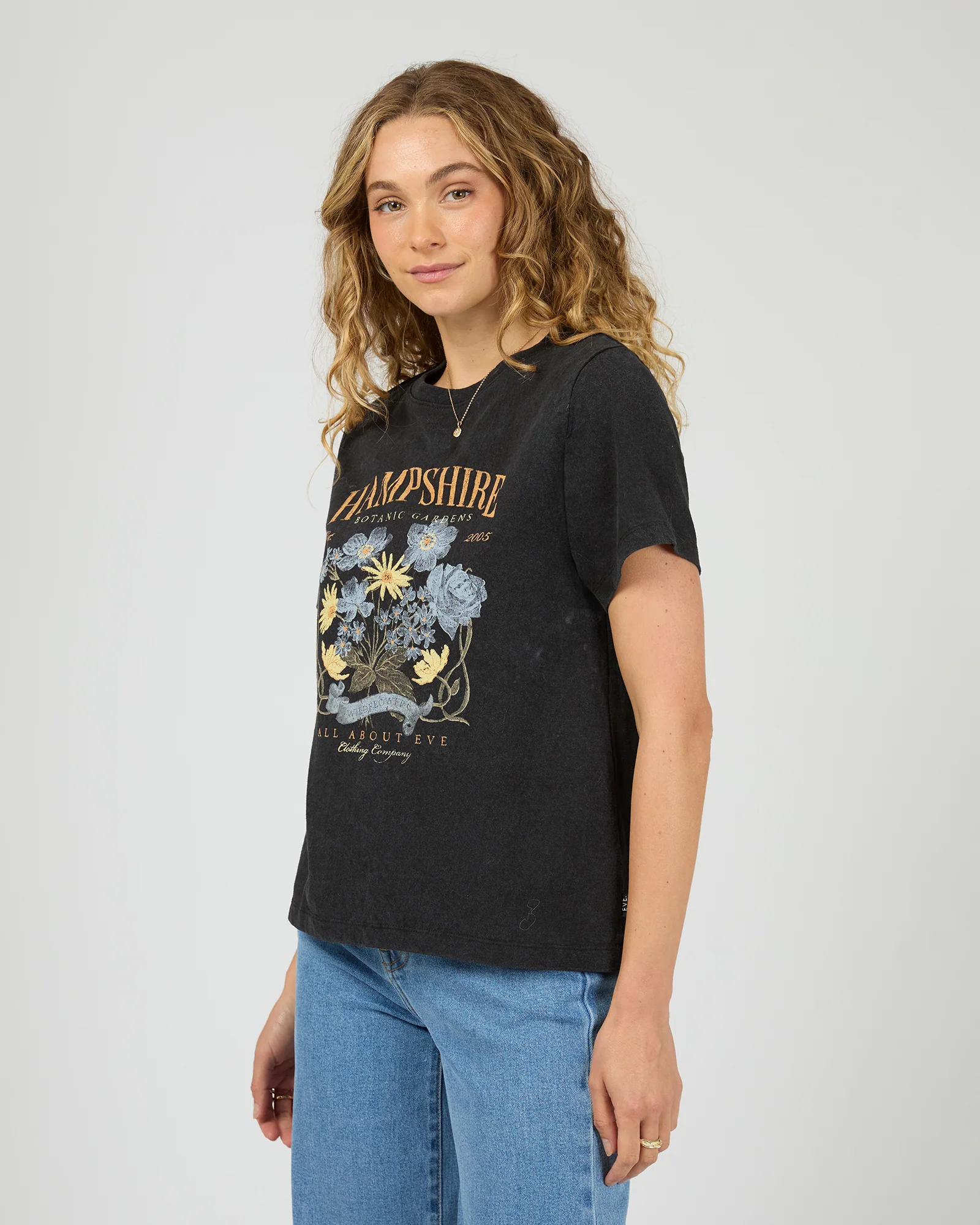 All About Eve Hampshire Regular Tee Washed Black - Image 2