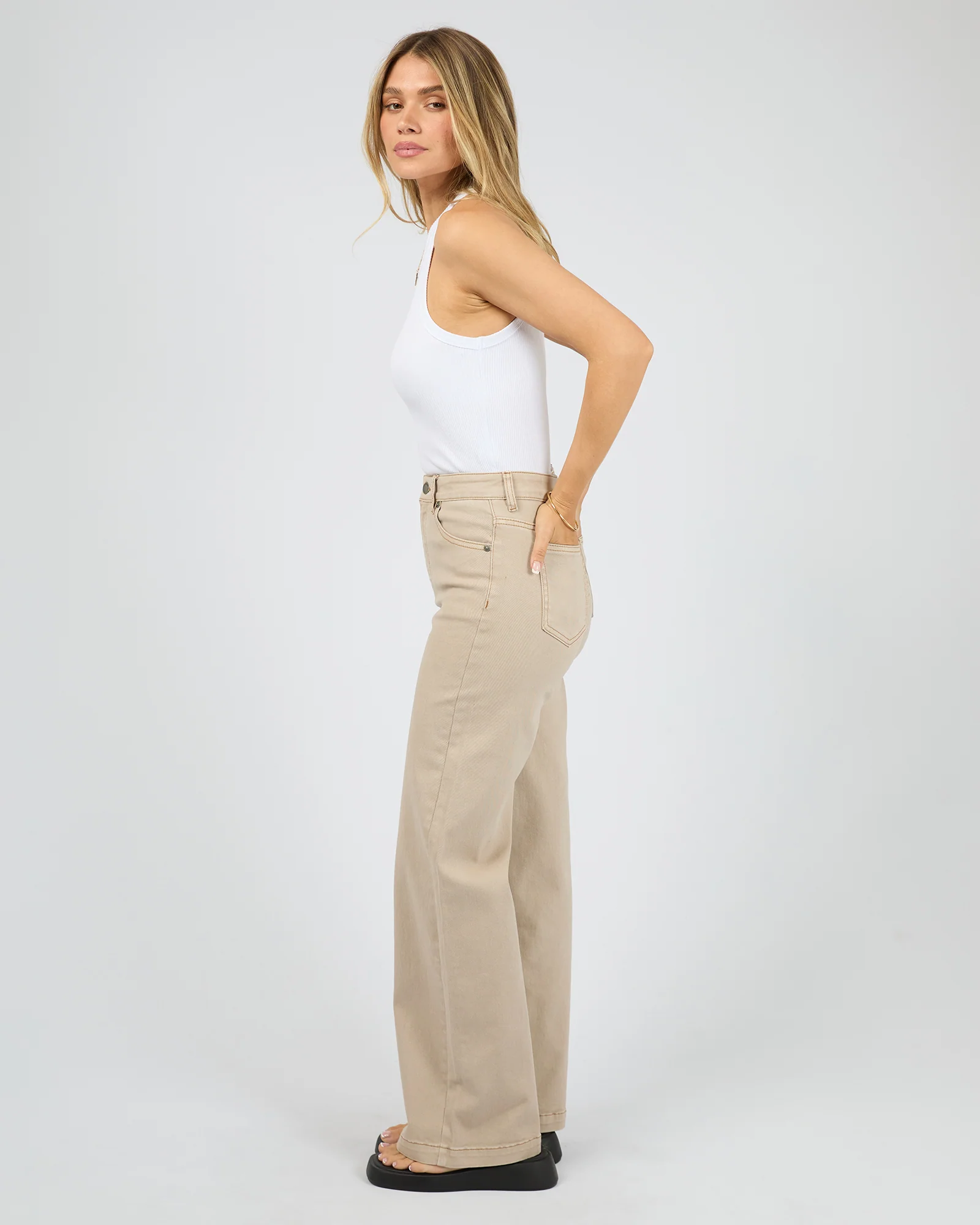 All About Eve Jacqui Wide Leg Beige - Image 3