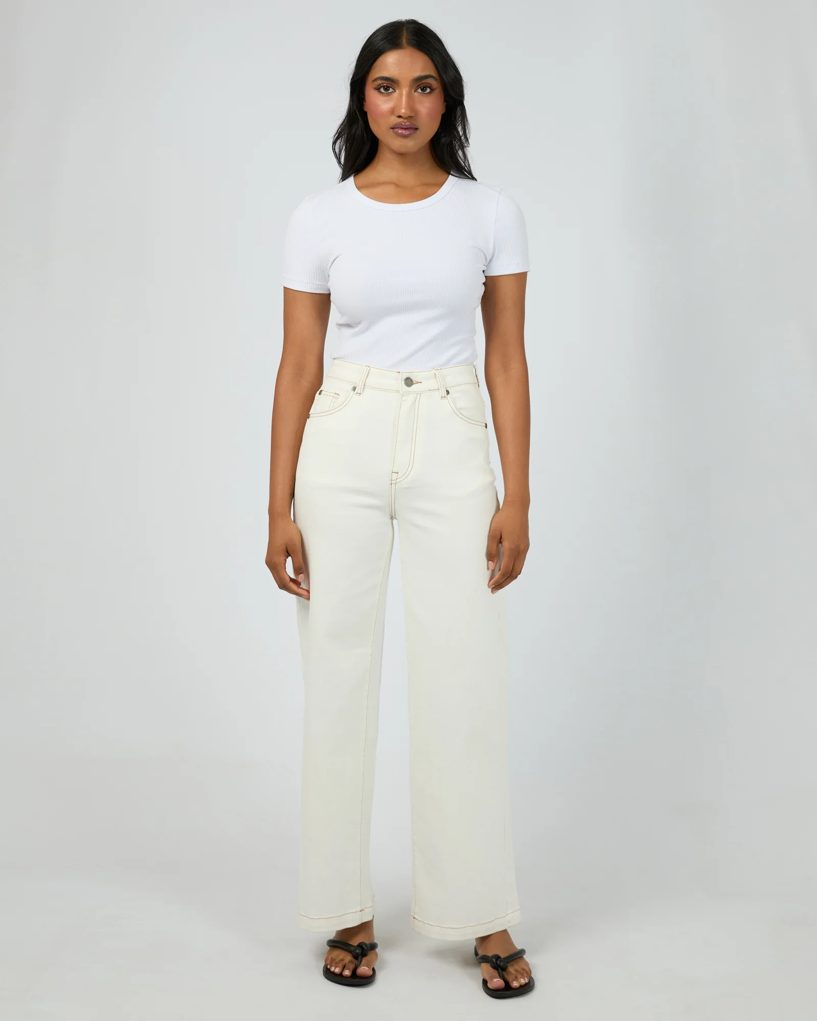All About Eve Jacqui Wide Leg Vintage White - Image 4
